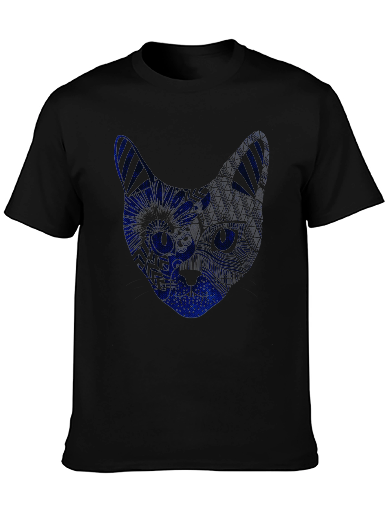 Cool Cat Tee - Blue Graphic Print