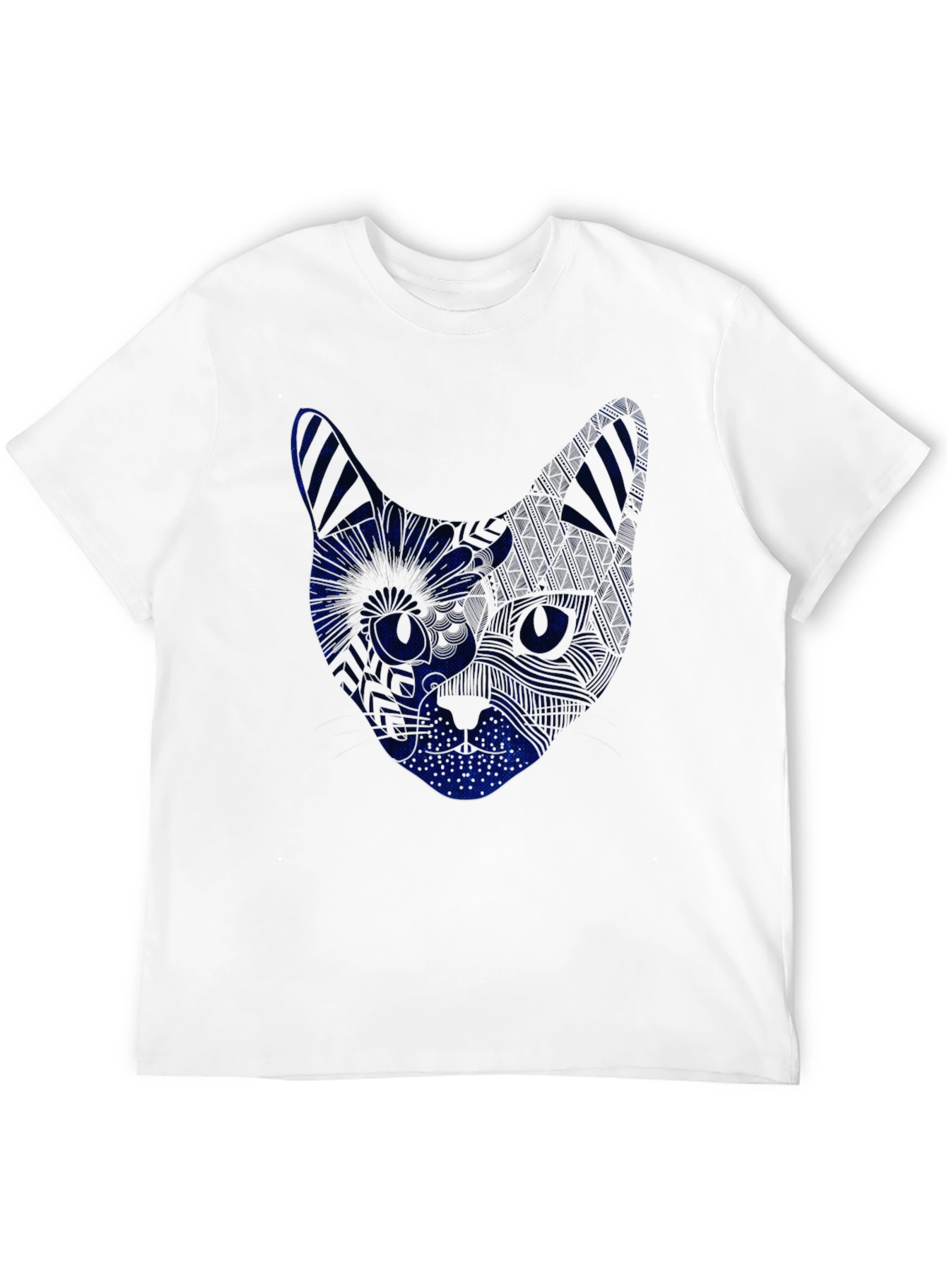 Cool Cat Tee - Blue Graphic Print