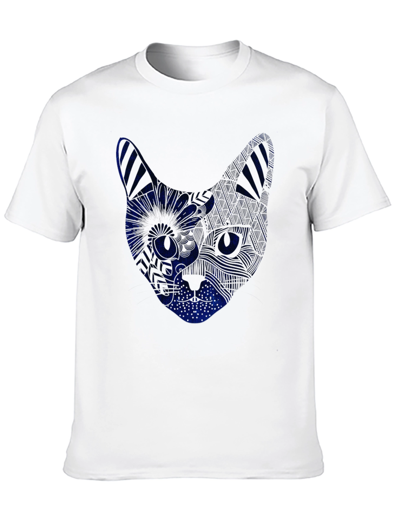 Cool Cat Tee - Blue Graphic Print