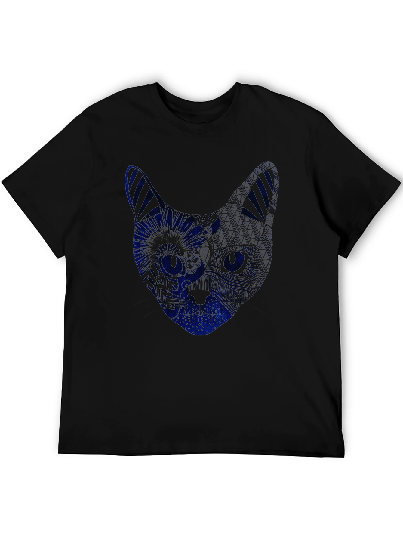 Cool Cat Tee - Blue Graphic Print
