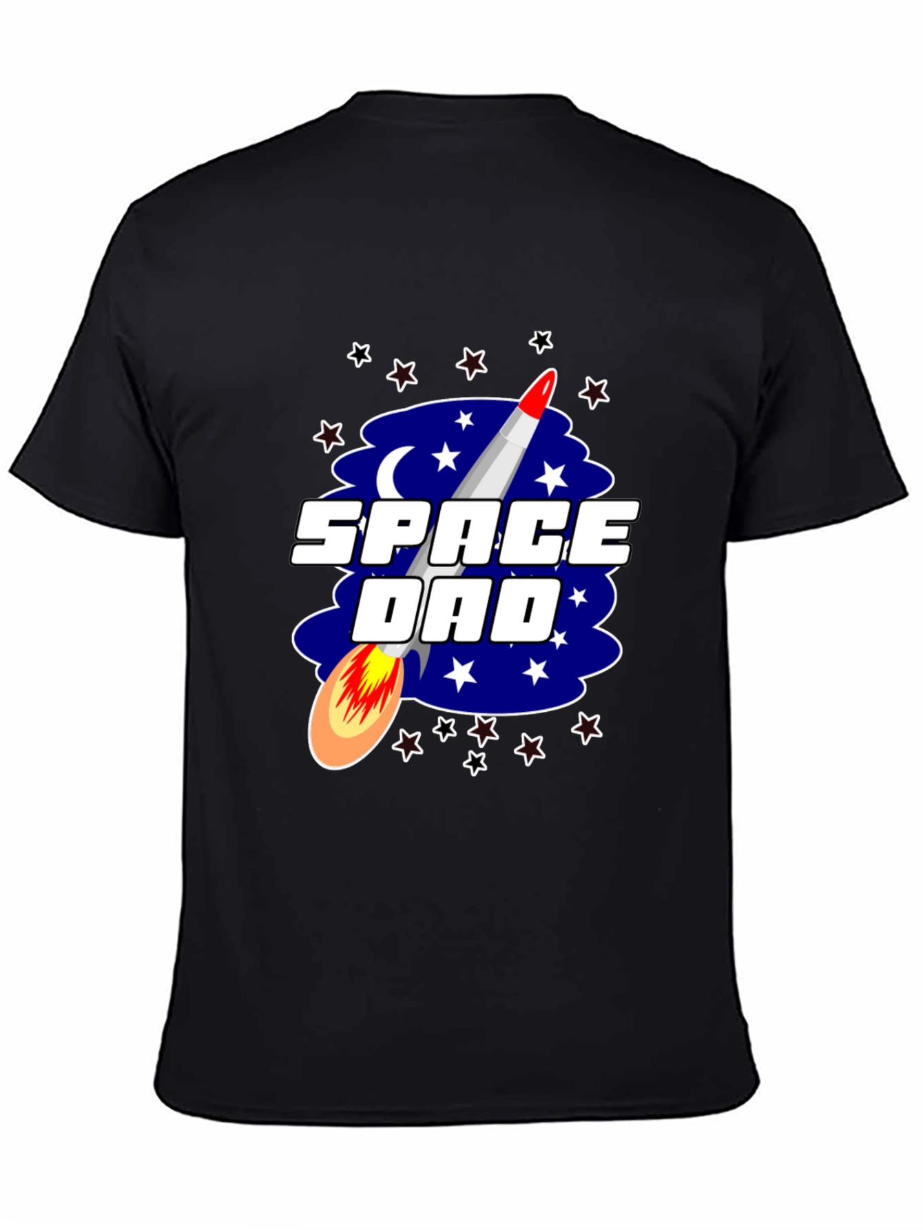 Space Dad Graphic Tee - Rocket Design