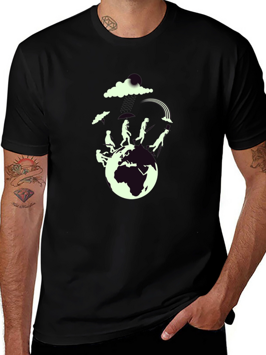 Evolution Graphic Print Black T-Shirt