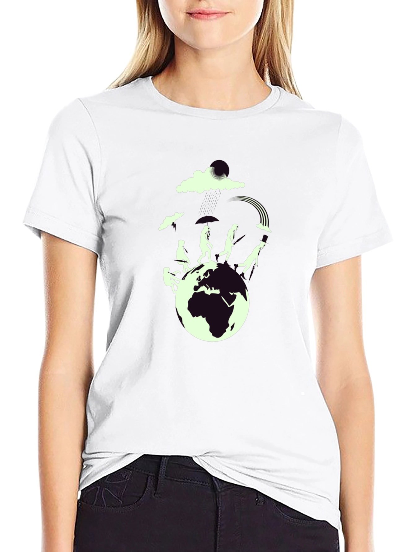 Evolution Graphic Print Black T-Shirt