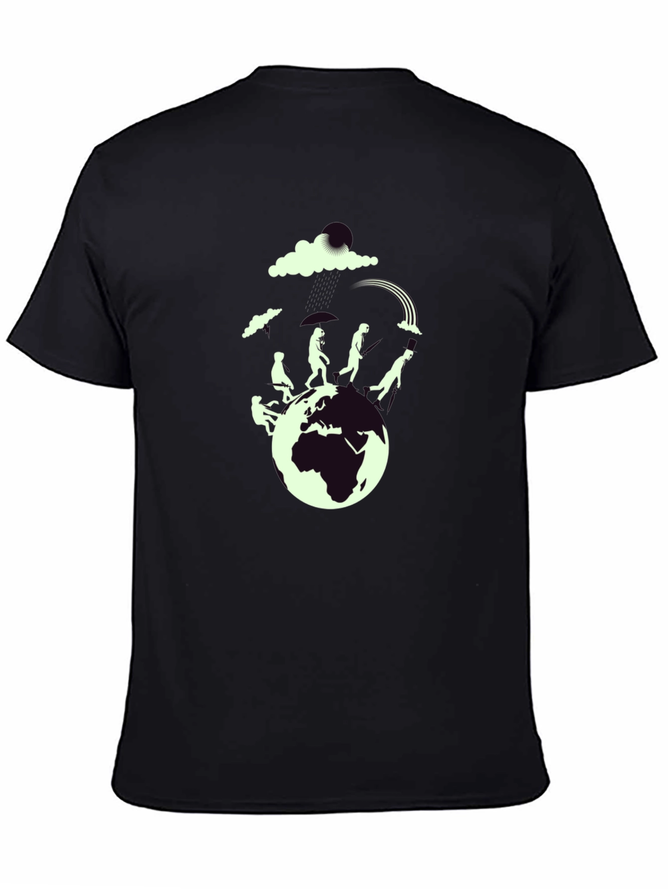 Evolution Graphic Print Black T-Shirt