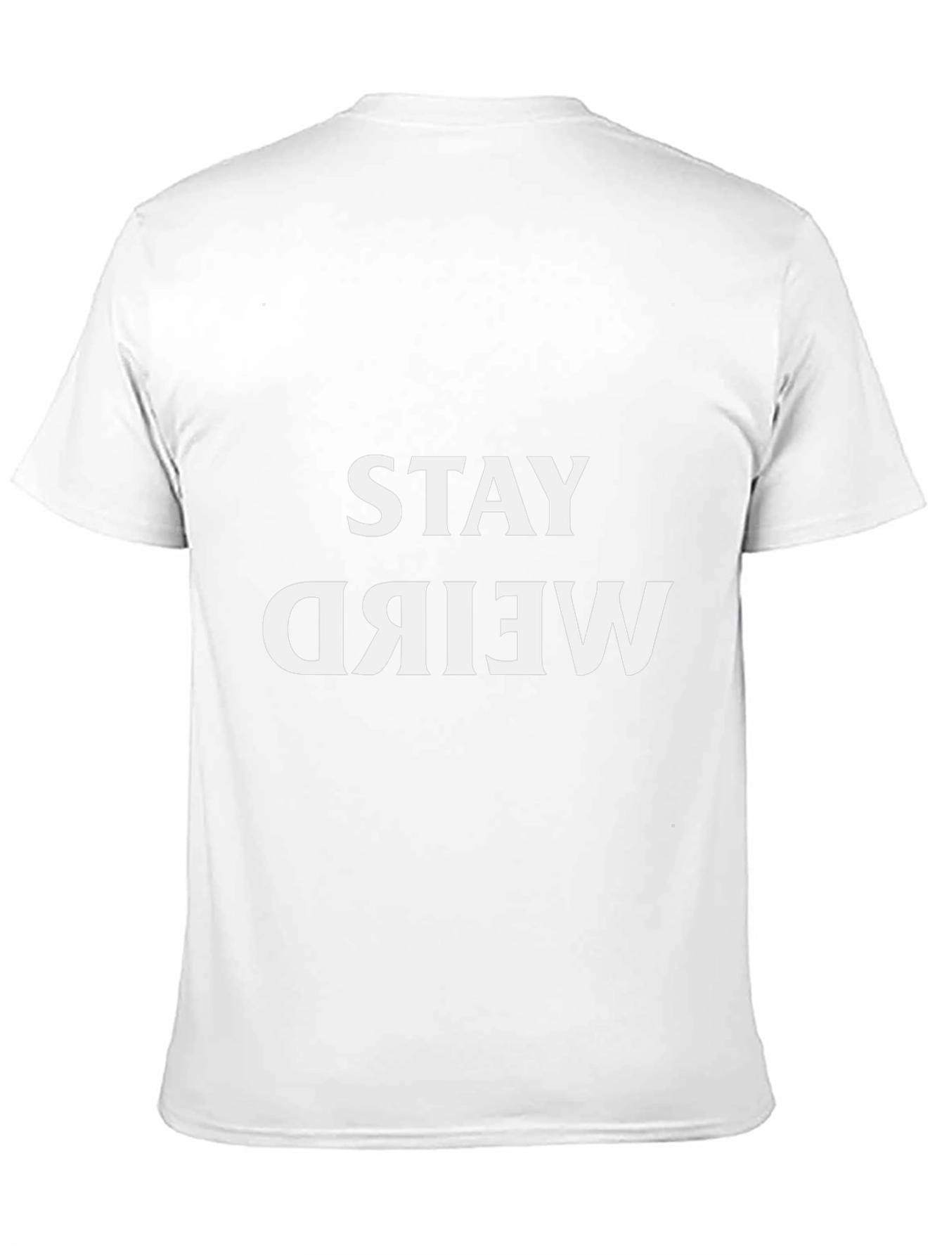 Stay Weird Graphic Tee - Black Cotton Casual T-Shirt