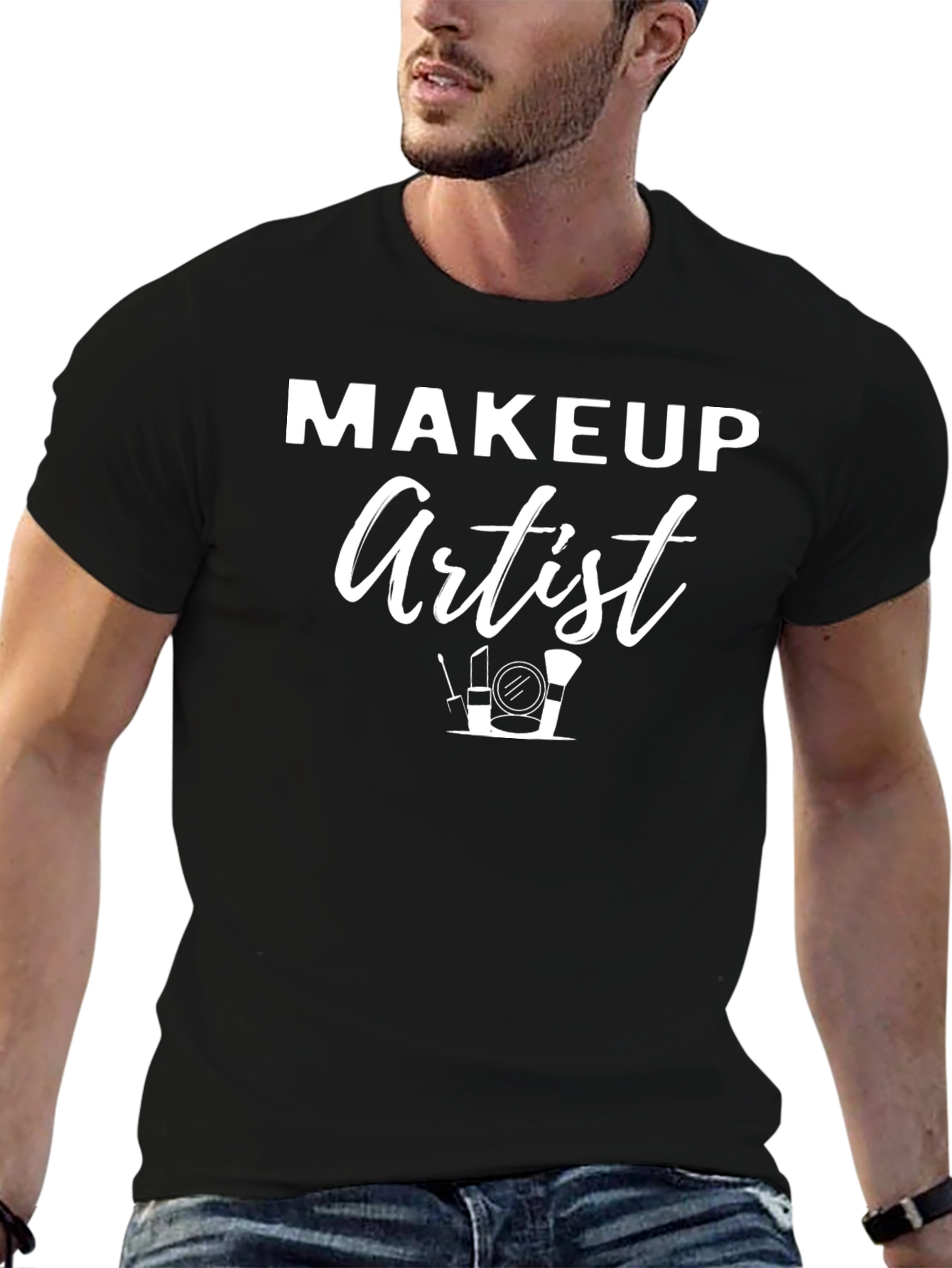 Makeup Artist Graphic T-Shirt - Black