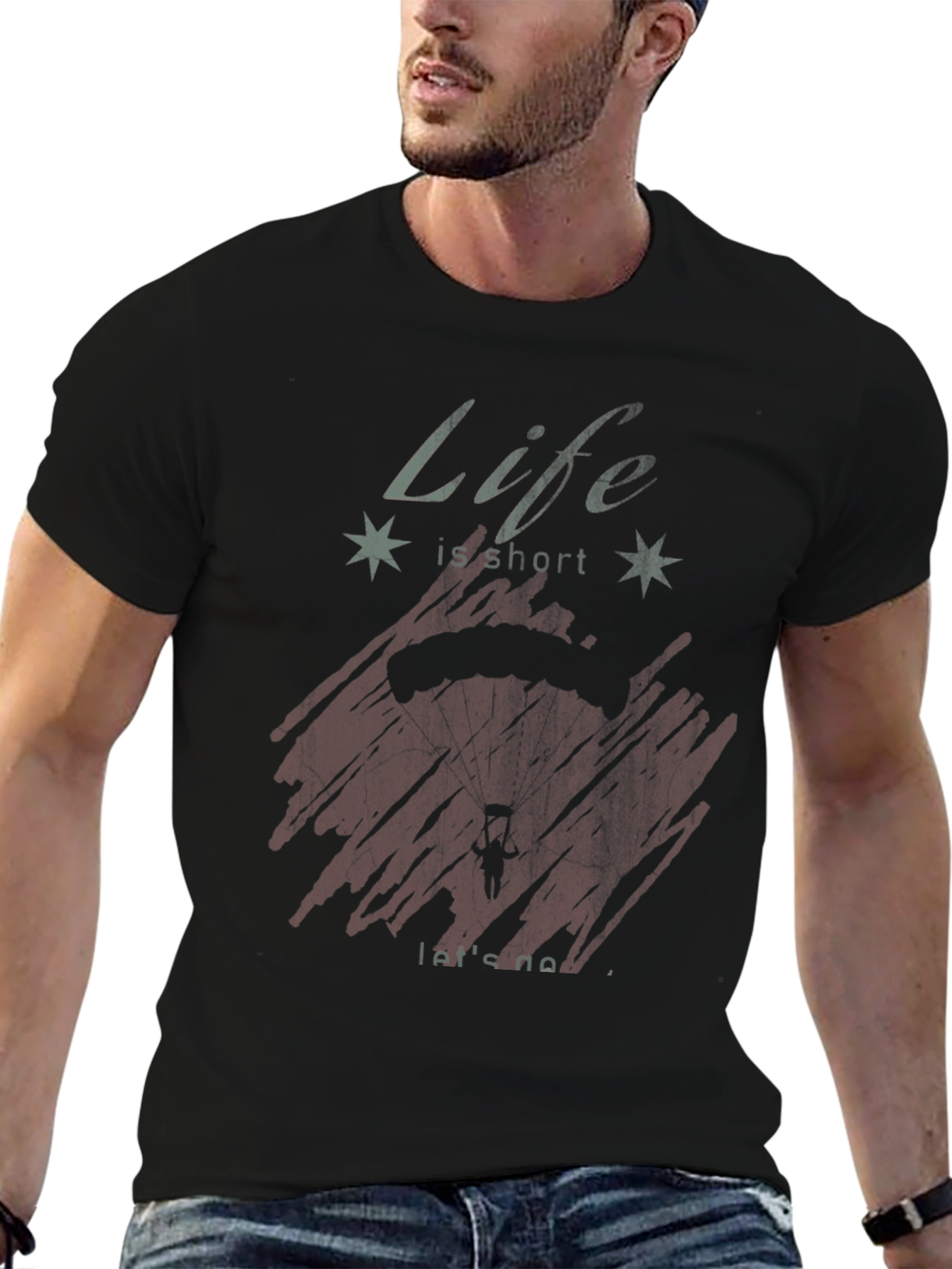 Life Is Short Black Graphic Tee