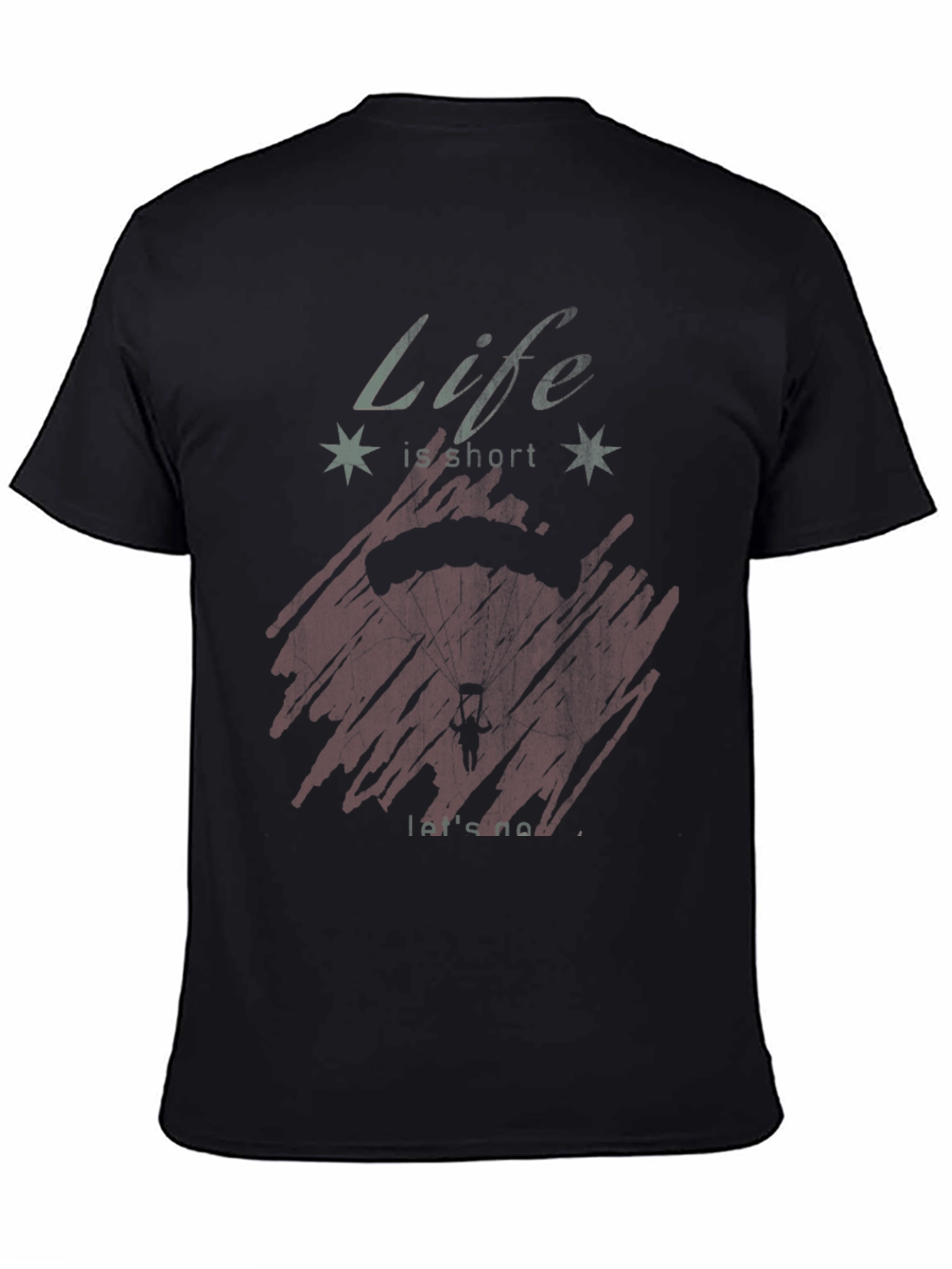 Life Is Short Black Graphic Tee