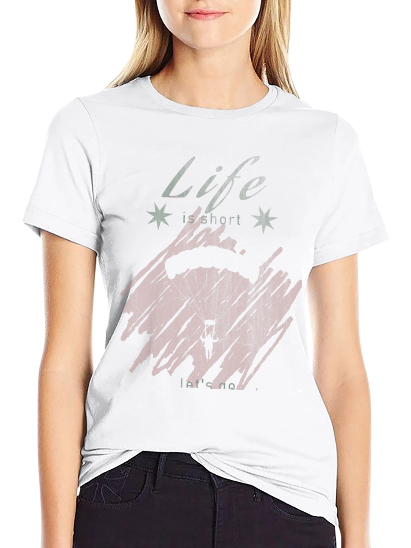 Life Is Short Black Graphic Tee