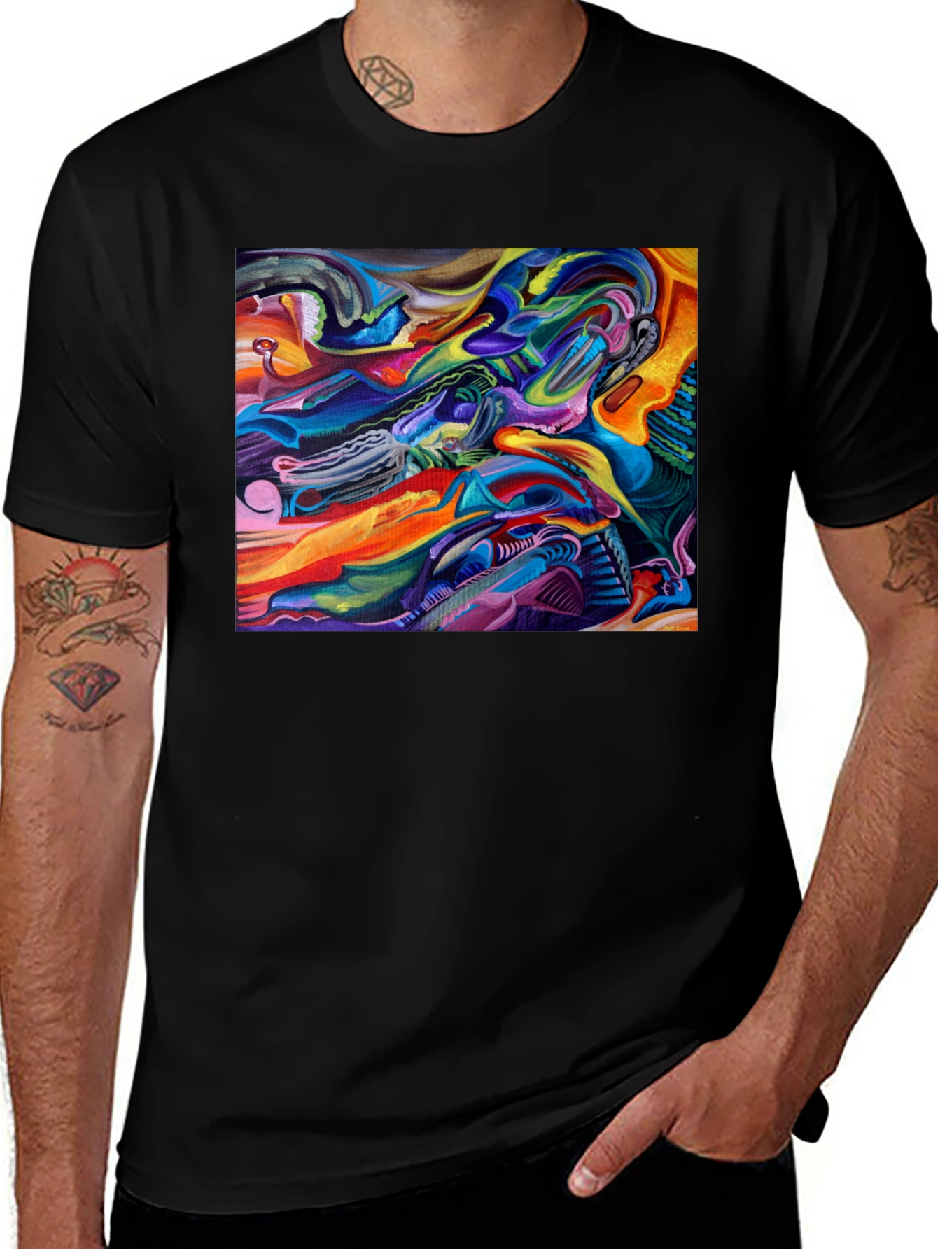 Abstract Art Graphic Print T-Shirt