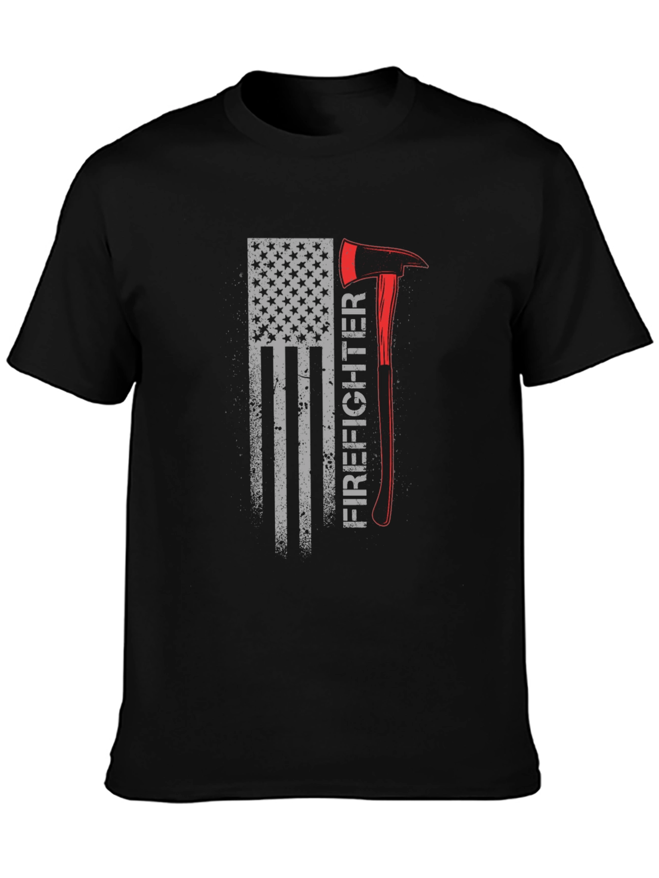 Firefighter Flag T-Shirt - Axe Design