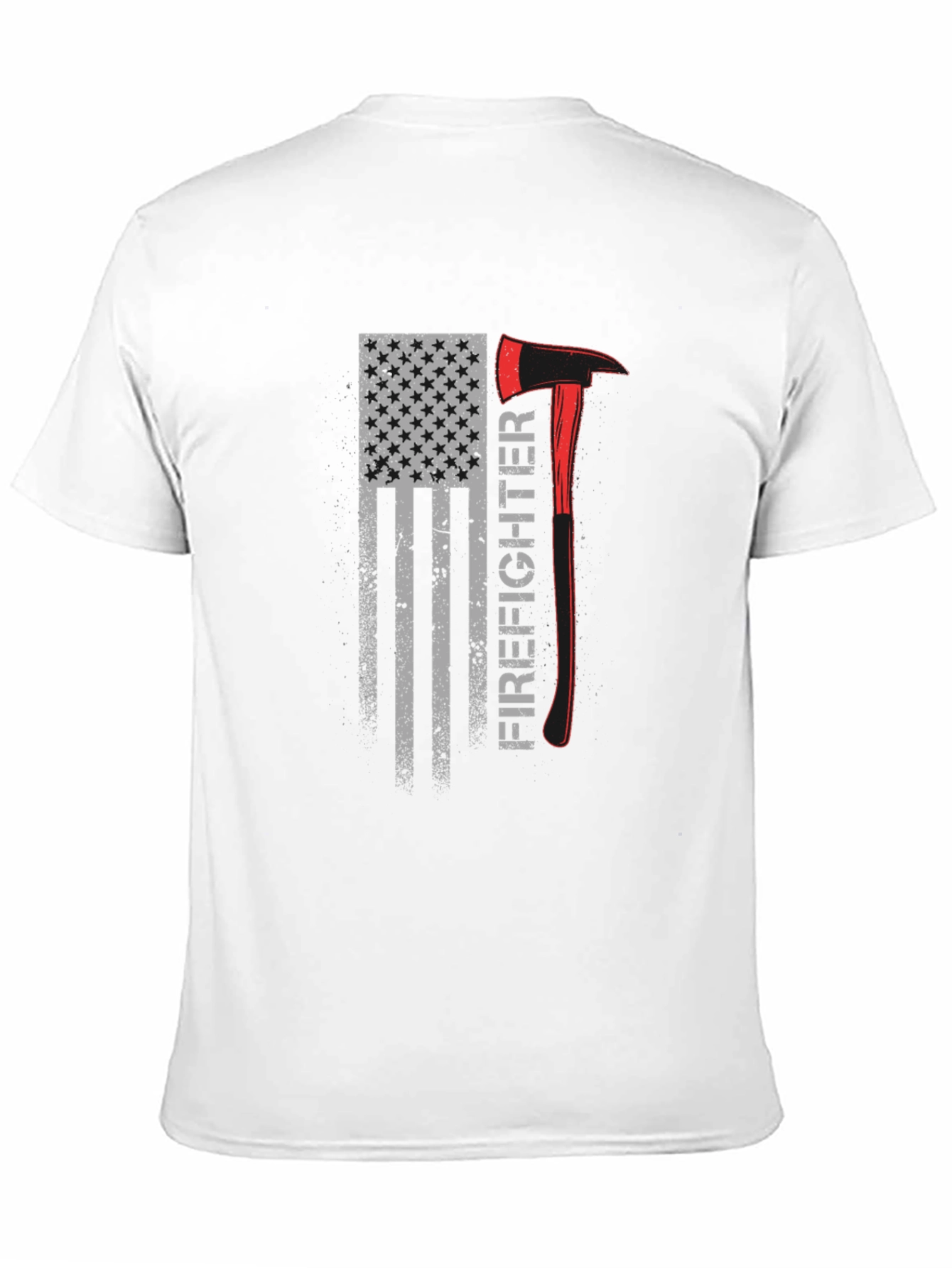 Firefighter Flag T-Shirt - Axe Design