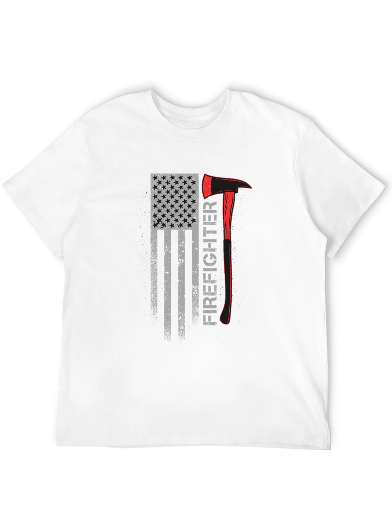 Firefighter Flag T-Shirt - Axe Design