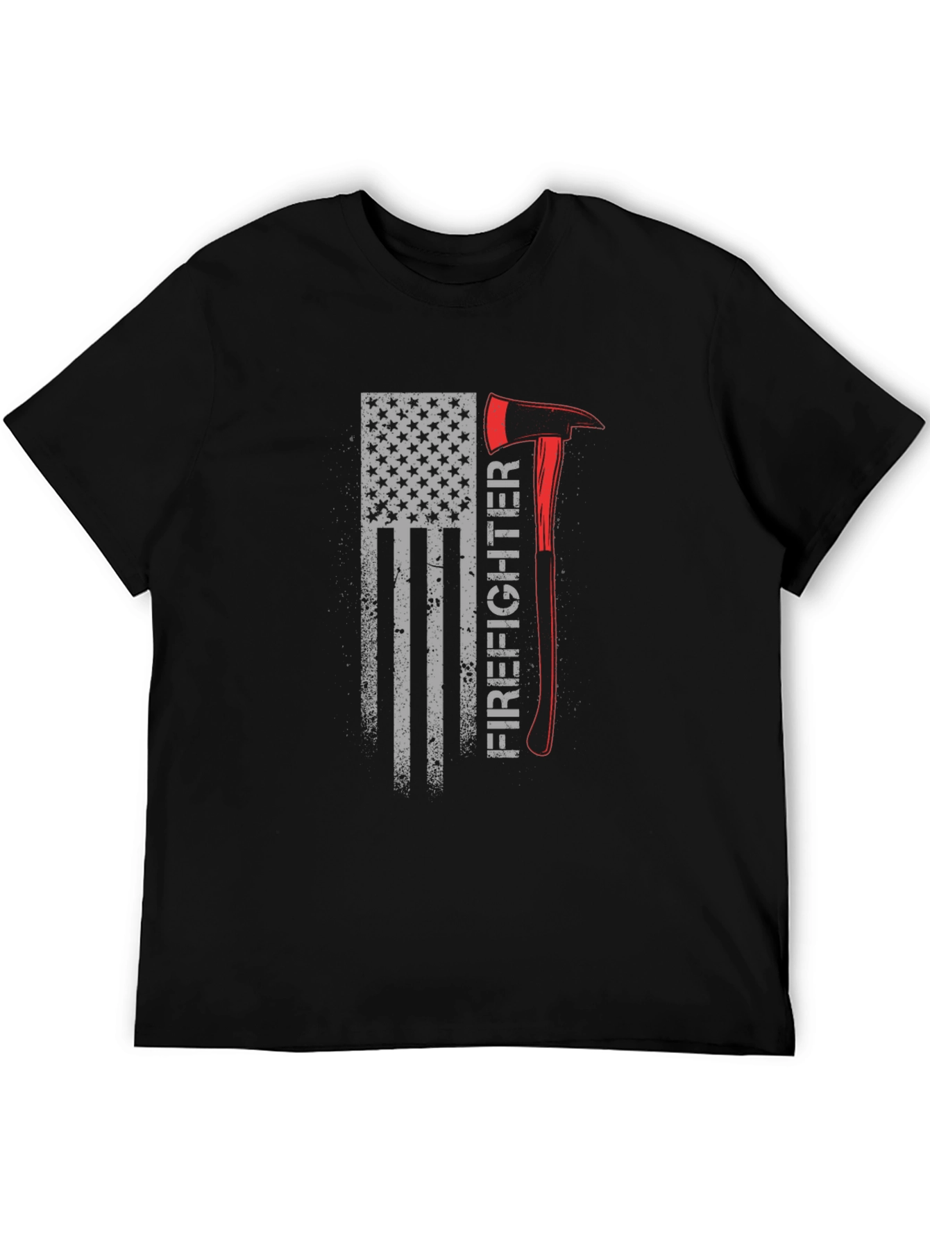 Firefighter Flag T-Shirt - Axe Design