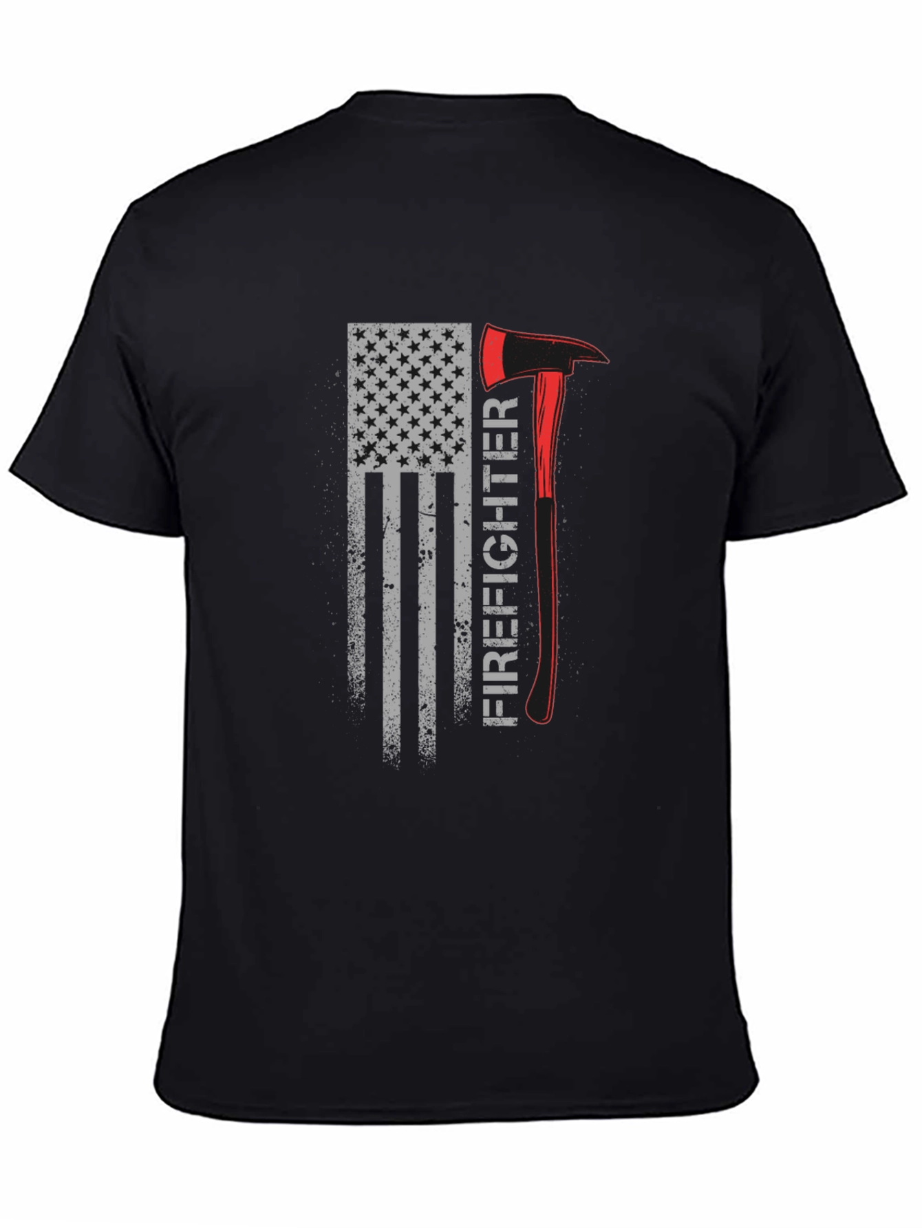 Firefighter Flag T-Shirt - Axe Design