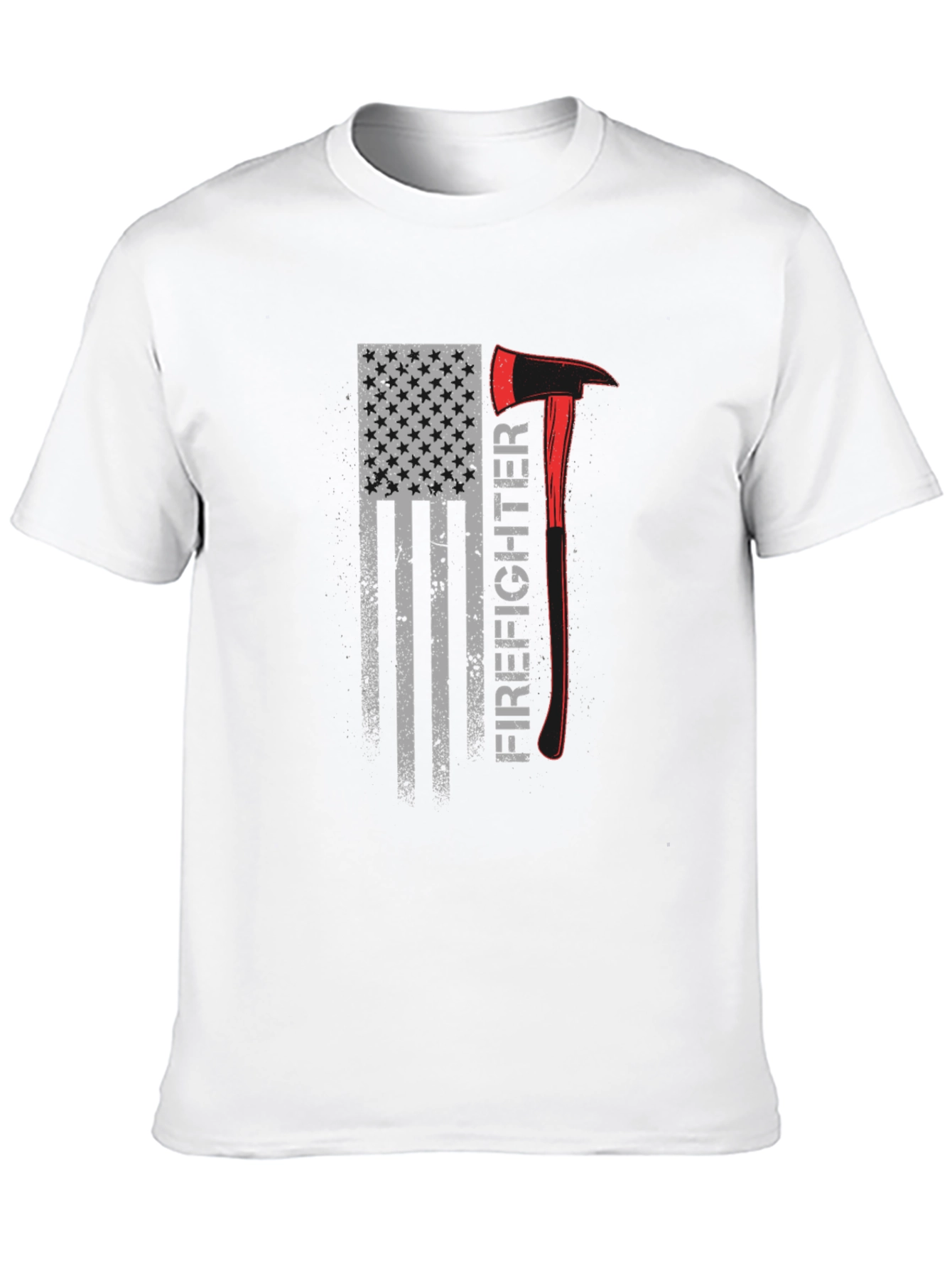 Firefighter Flag T-Shirt - Axe Design