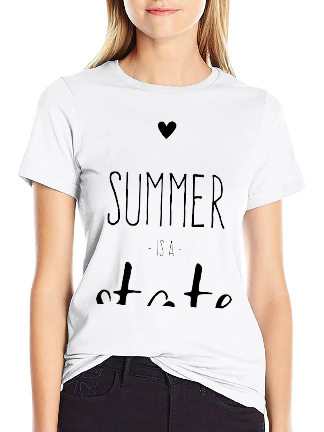 Summer is a State of Mind Black Graphic Tee