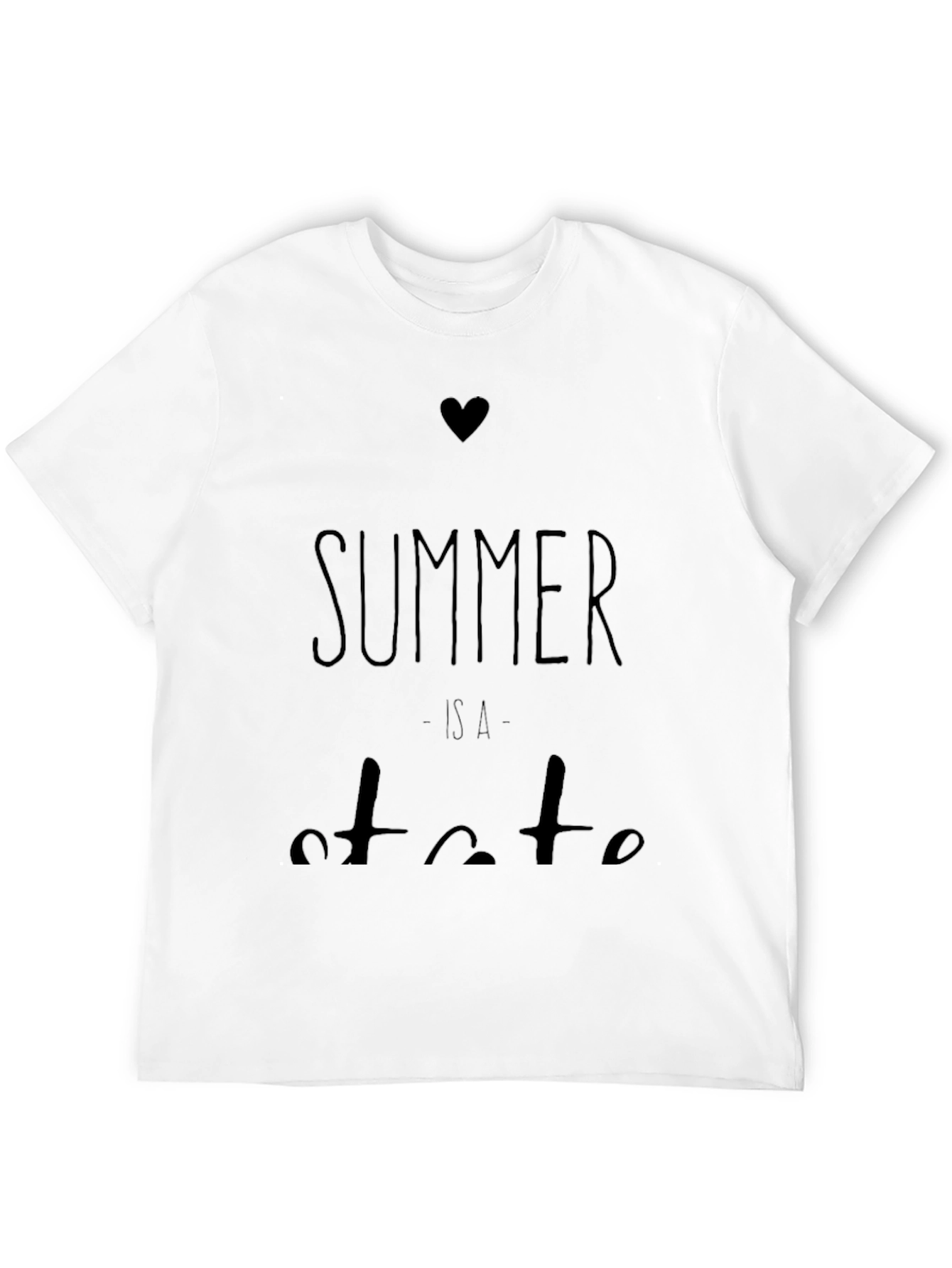 Summer is a State of Mind Black Graphic Tee