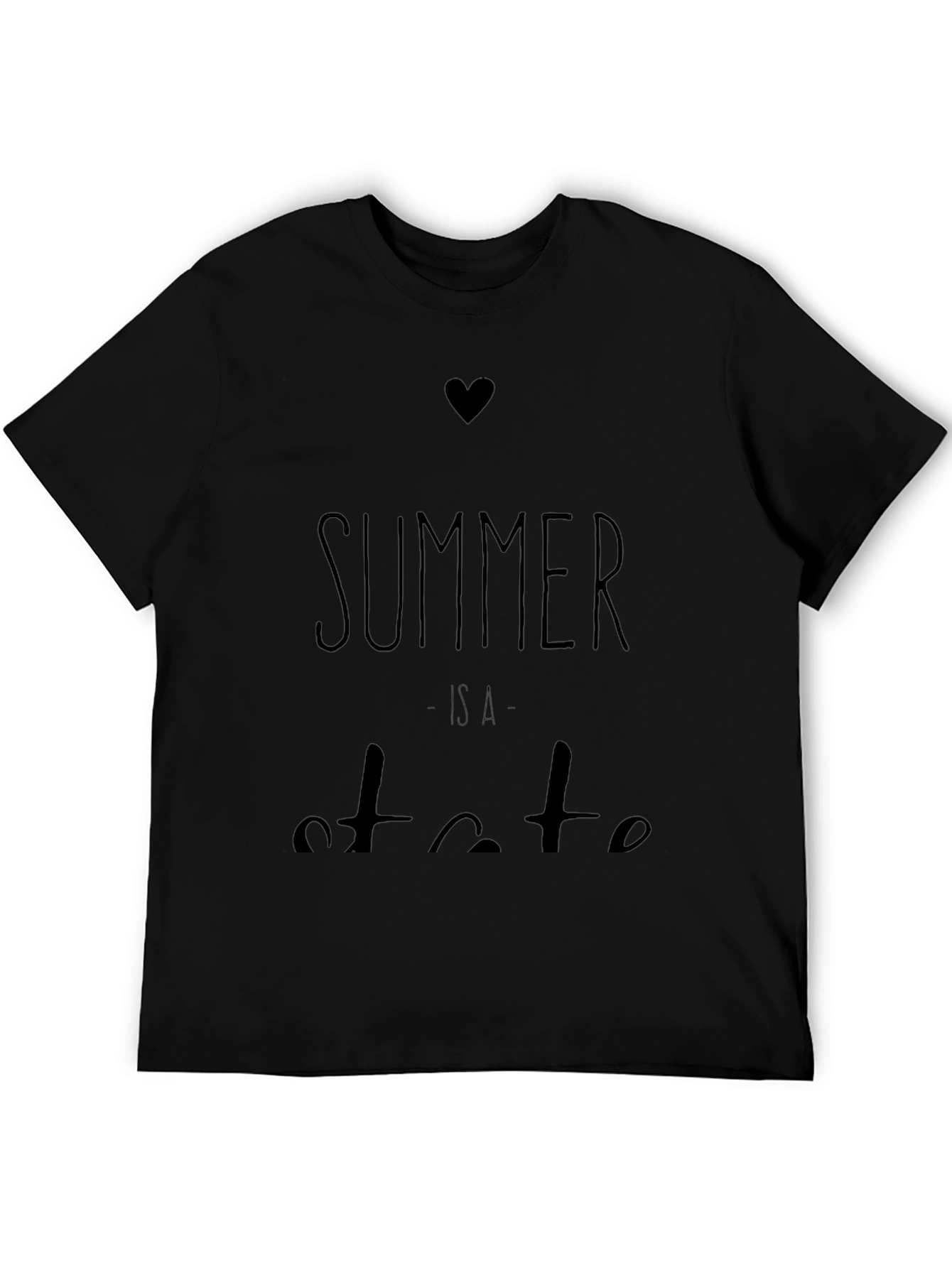 Summer is a State of Mind Black Graphic Tee
