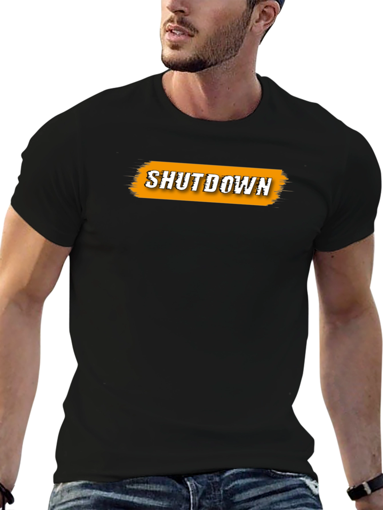 Shutdown Graphic Tee - Trendy Casual Wear