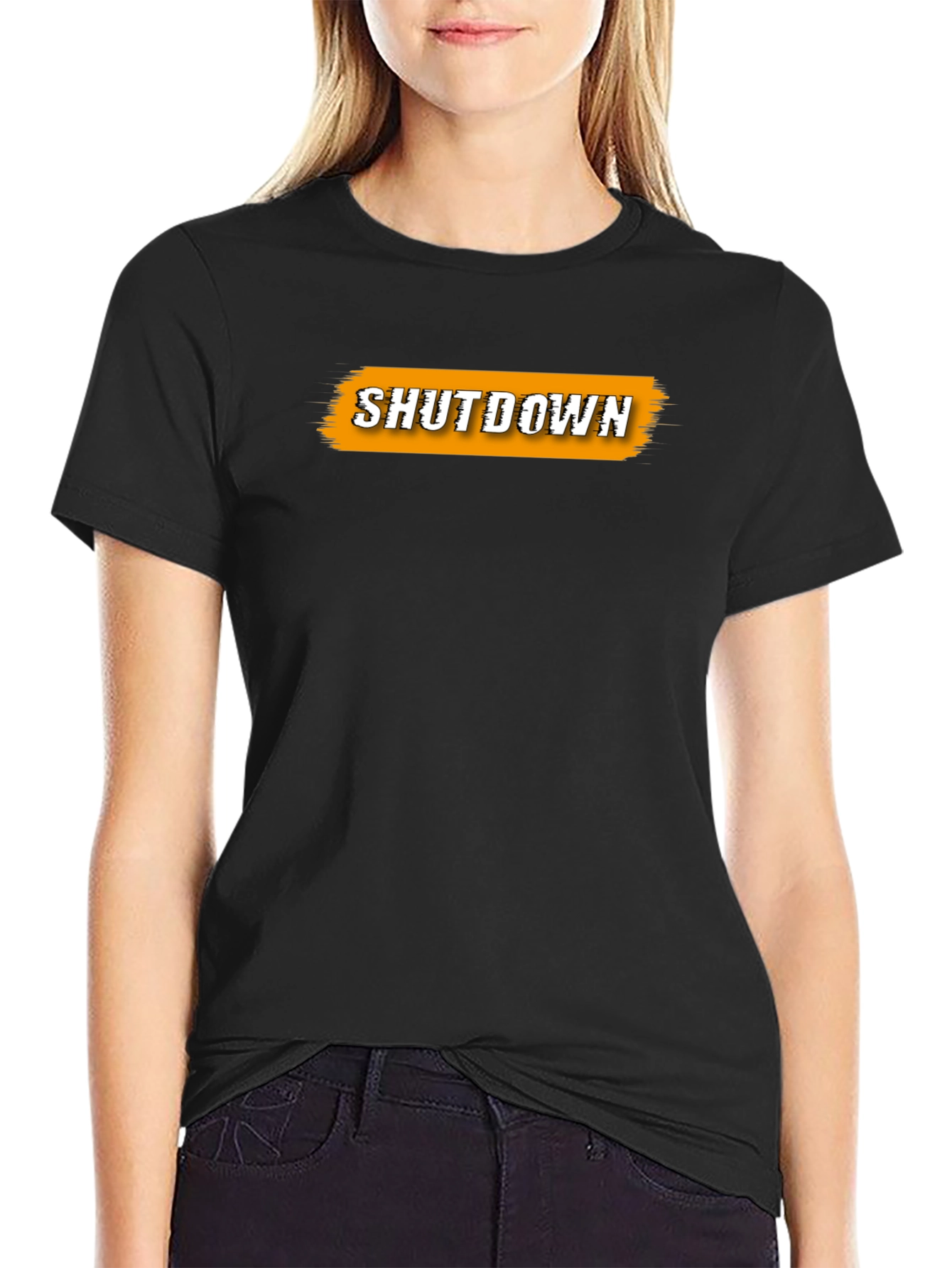 Shutdown Graphic Tee - Trendy Casual Wear