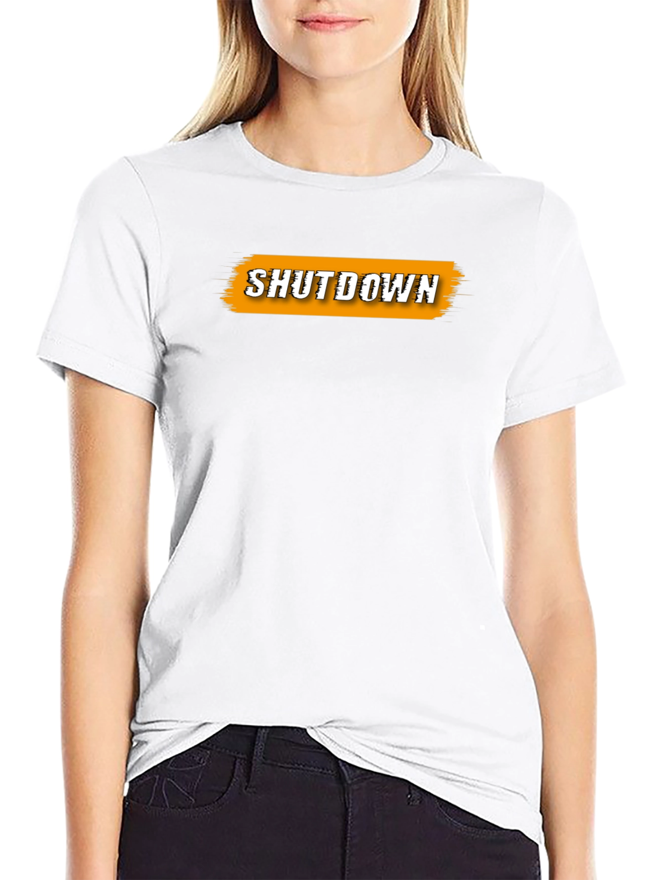 Shutdown Graphic Tee - Trendy Casual Wear