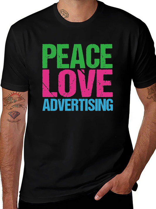 Peace Love Advertising T-Shirt - Black