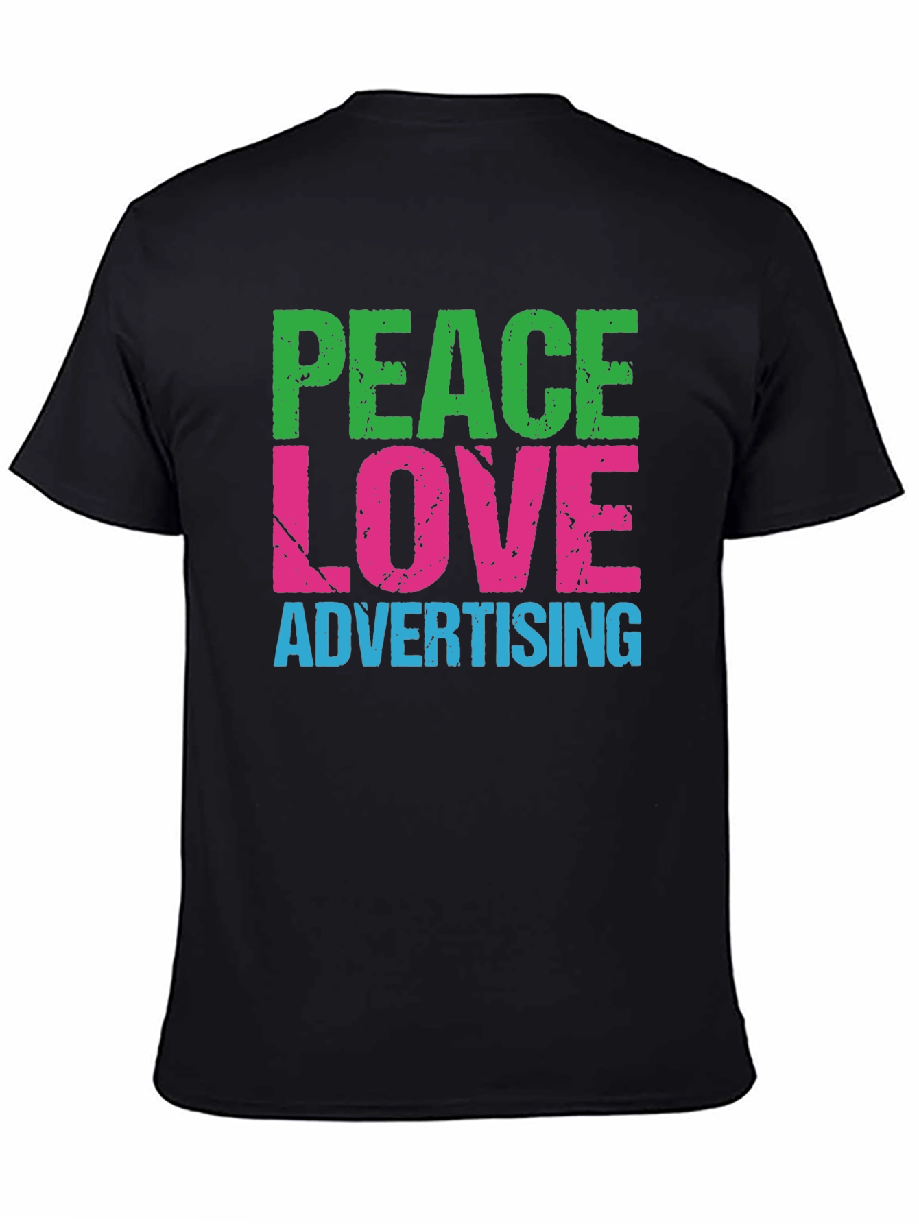 Peace Love Advertising T-Shirt - Black
