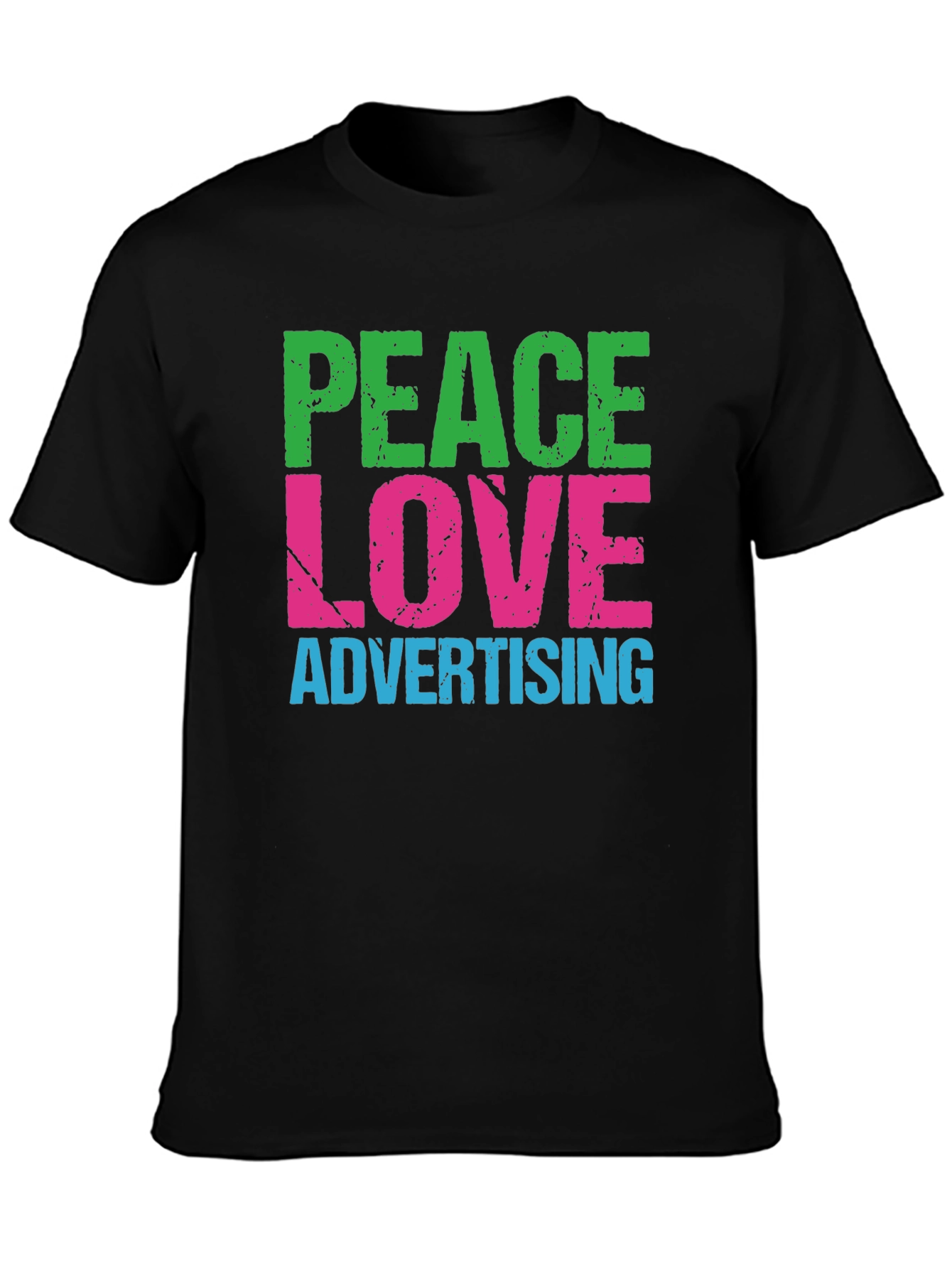 Peace Love Advertising T-Shirt - Black