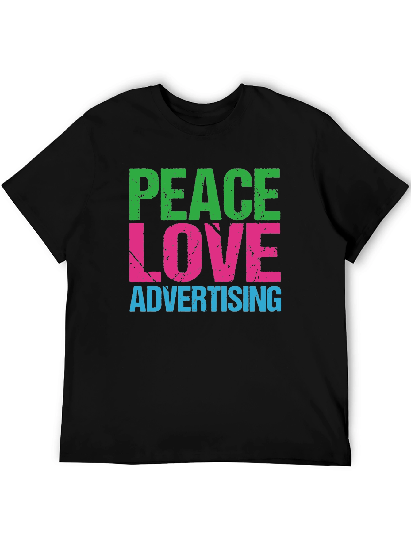 Peace Love Advertising T-Shirt - Black