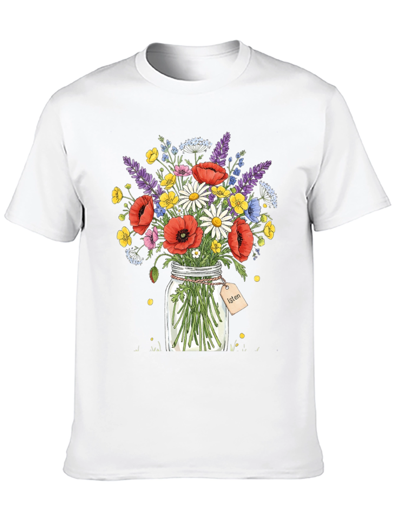 Floral Bouquet Jar Graphic T-Shirt