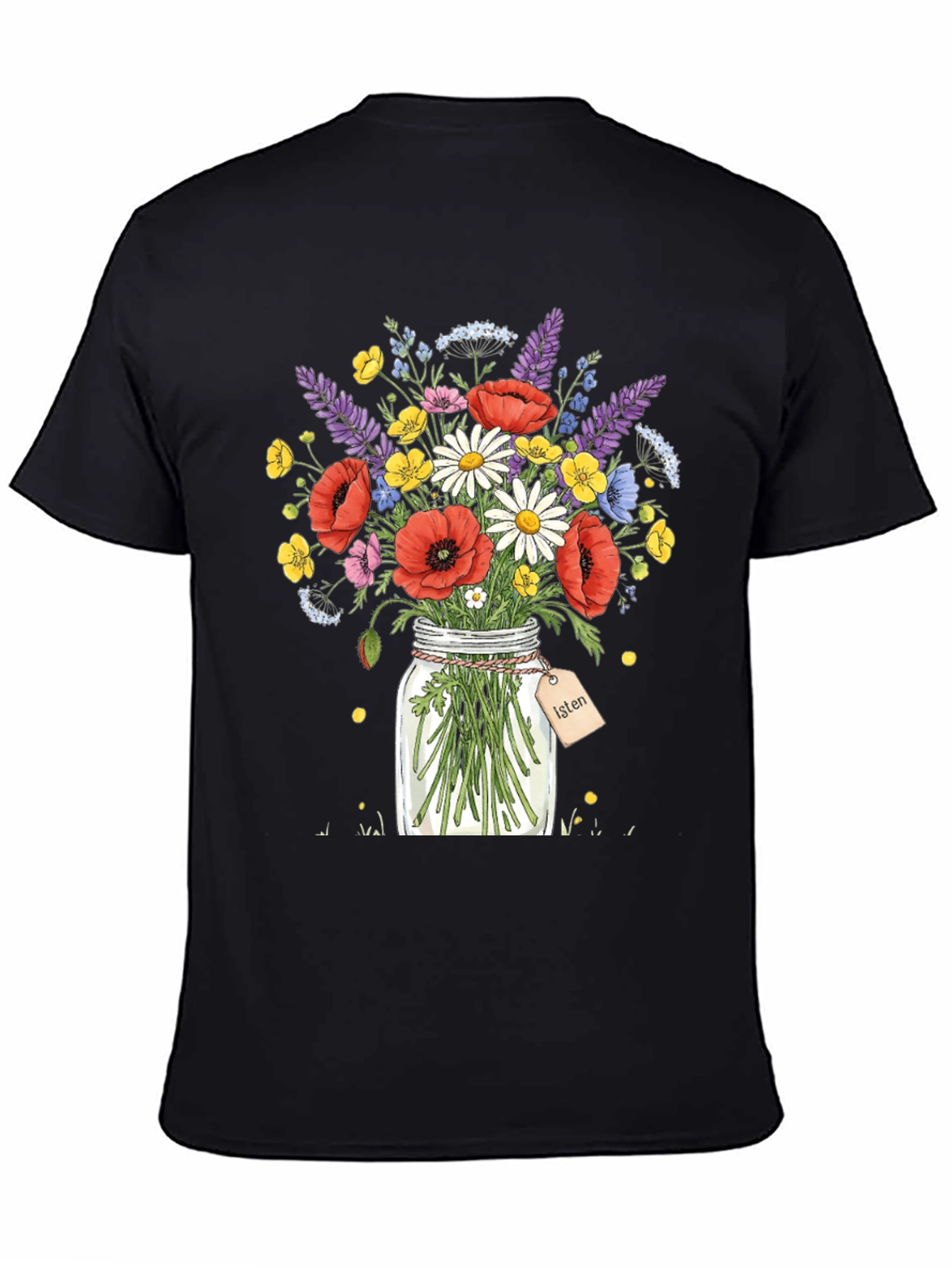Floral Bouquet Jar Graphic T-Shirt