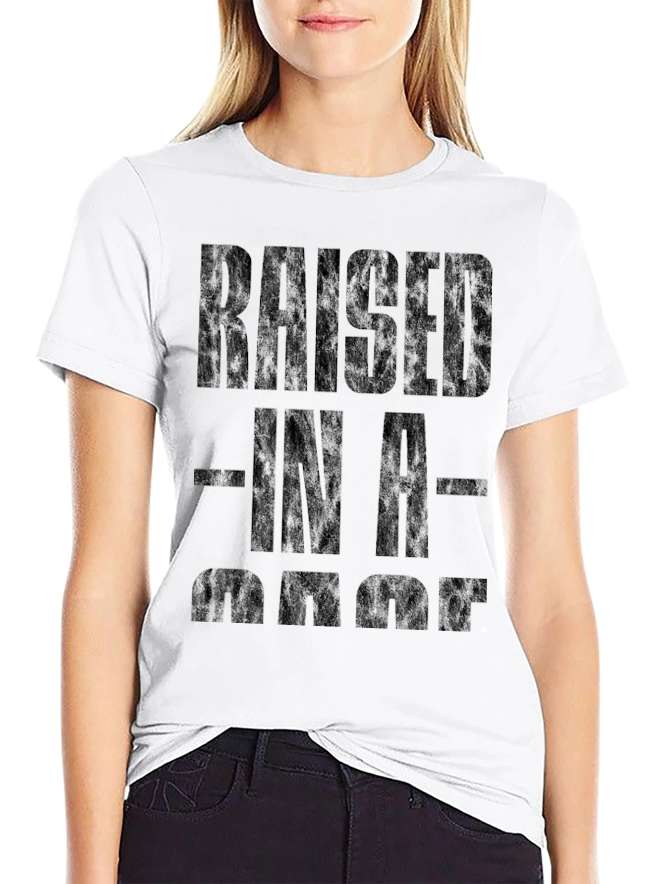 Raised In A Garage Black Graphic Tee