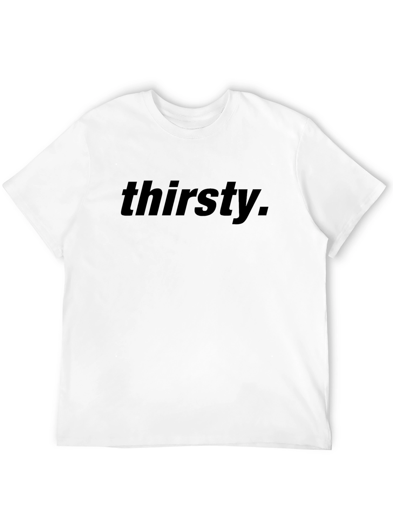Thirsty Graphic Tee - Black Casual T-Shirt