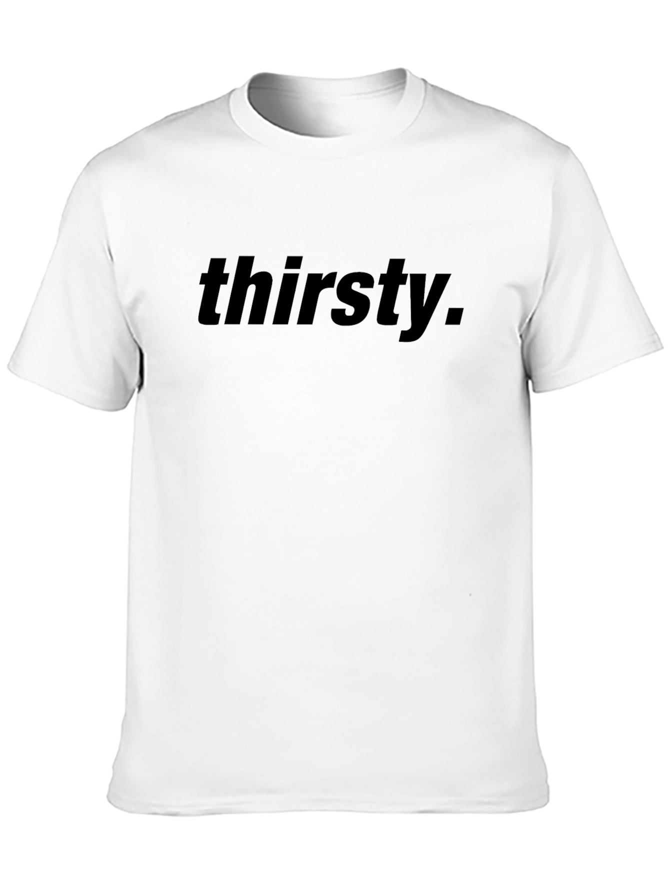 Thirsty Graphic Tee - Black Casual T-Shirt