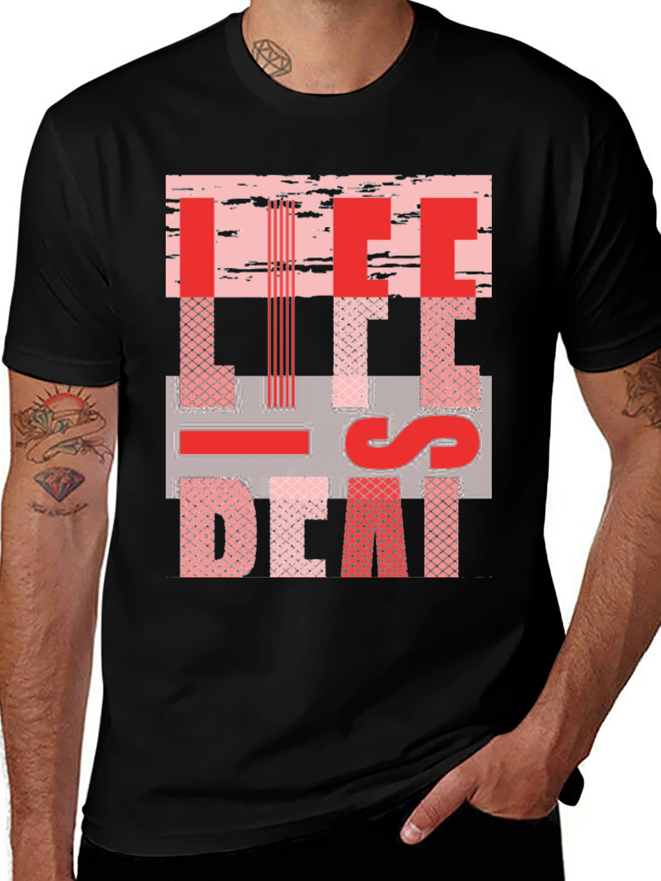 Life is Death Graphic Tee - Black Cotton T-Shirt