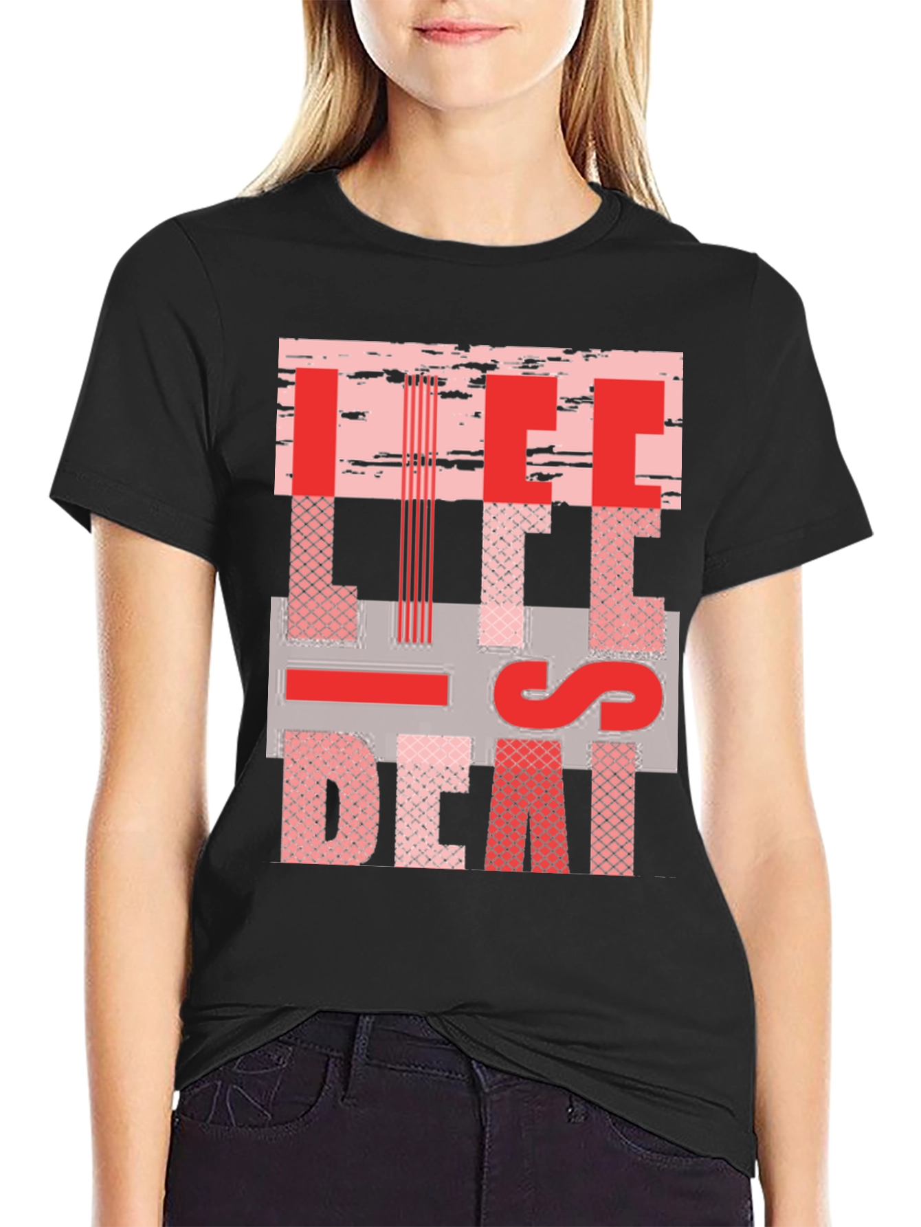 Life is Death Graphic Tee - Black Cotton T-Shirt