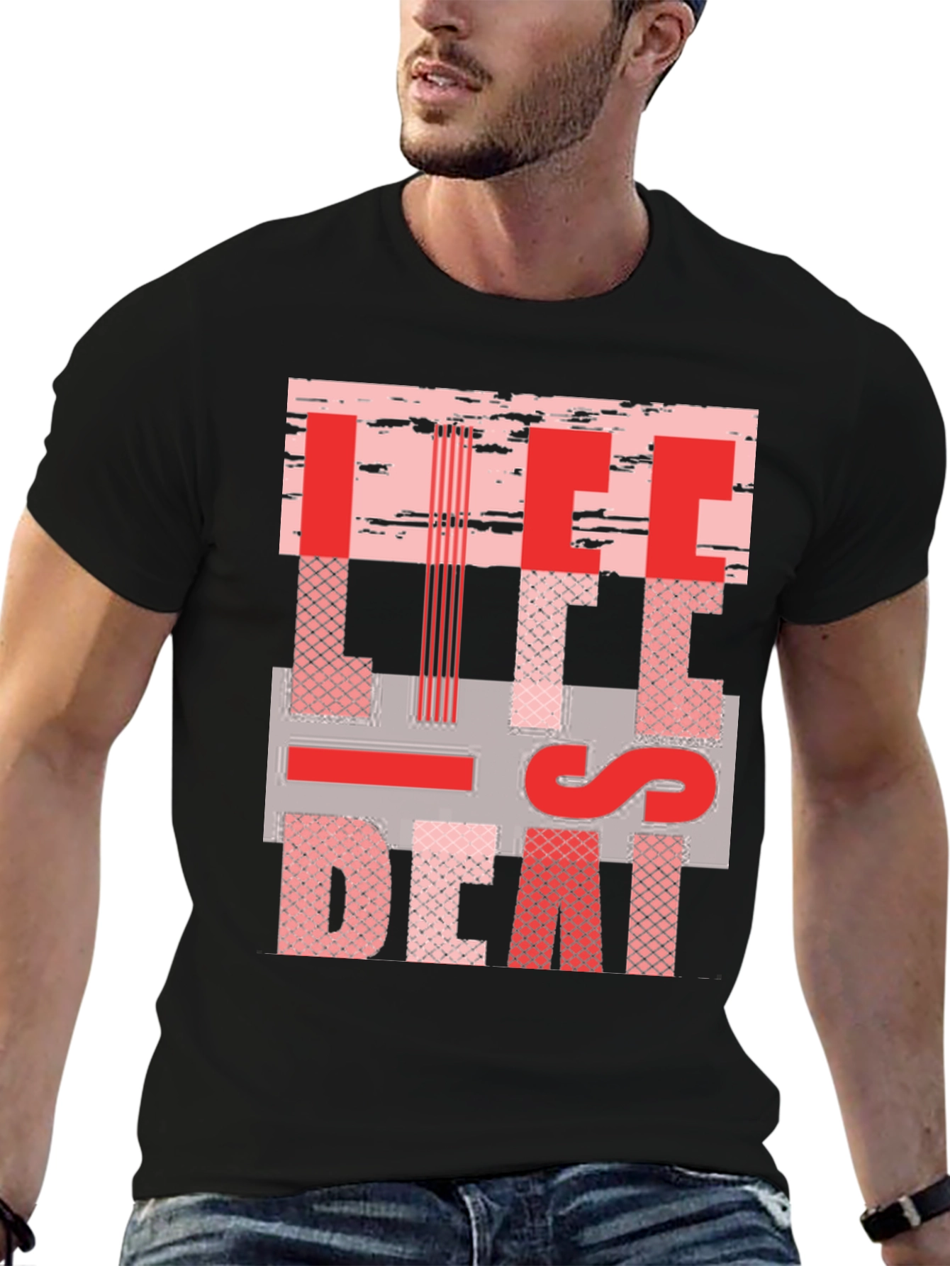 Life is Death Graphic Tee - Black Cotton T-Shirt