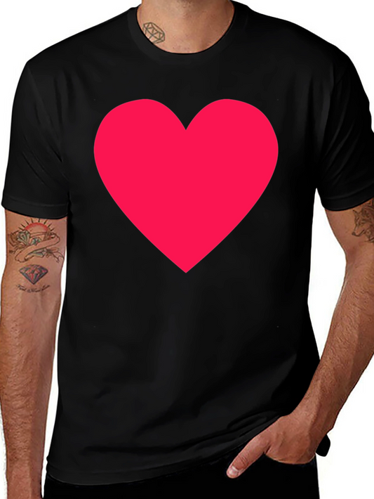 Black T-Shirt with Red Heart