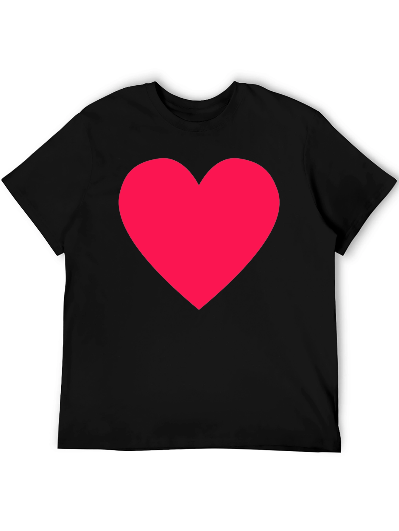 Black T-Shirt with Red Heart