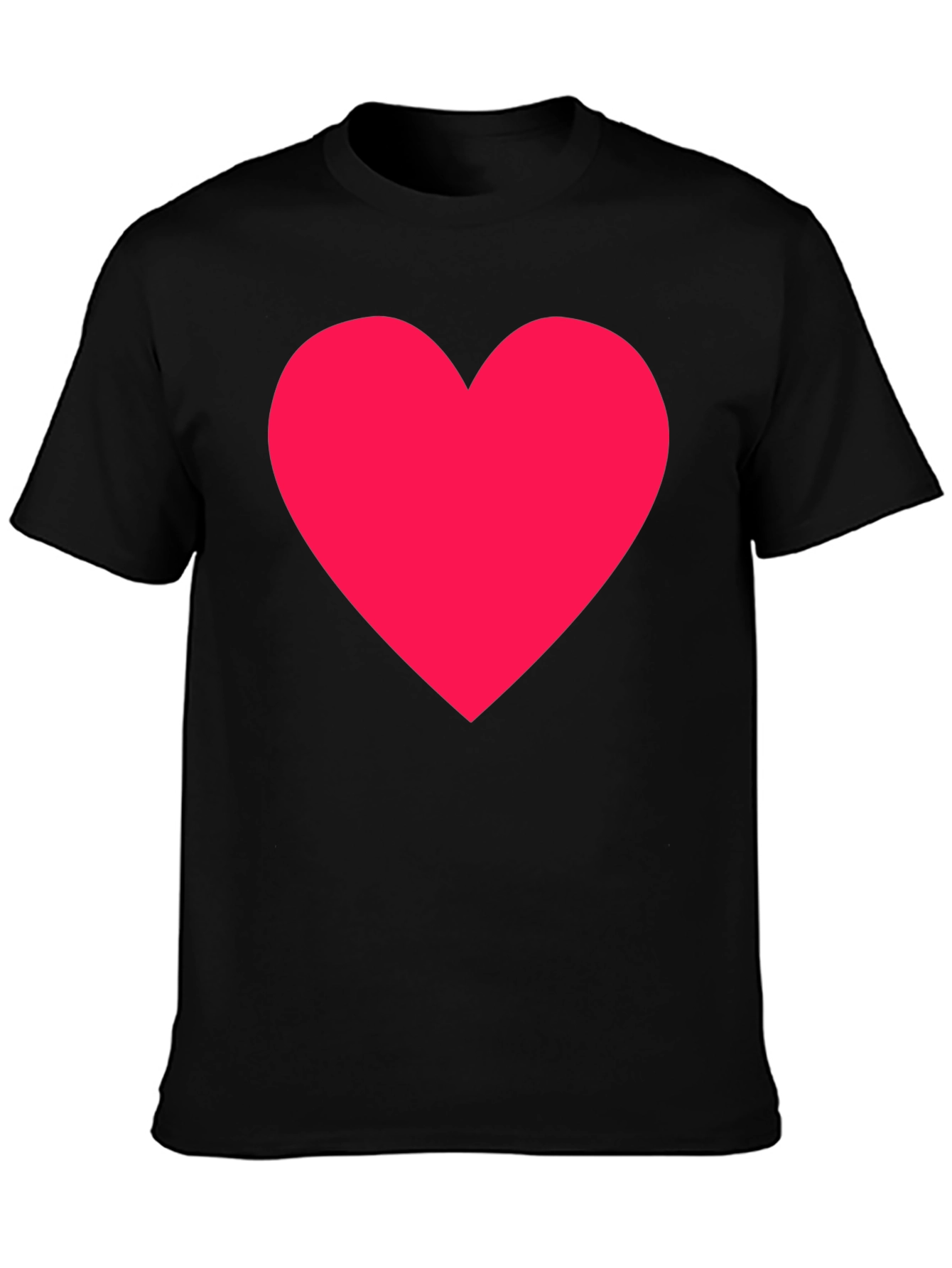 Black T-Shirt with Red Heart