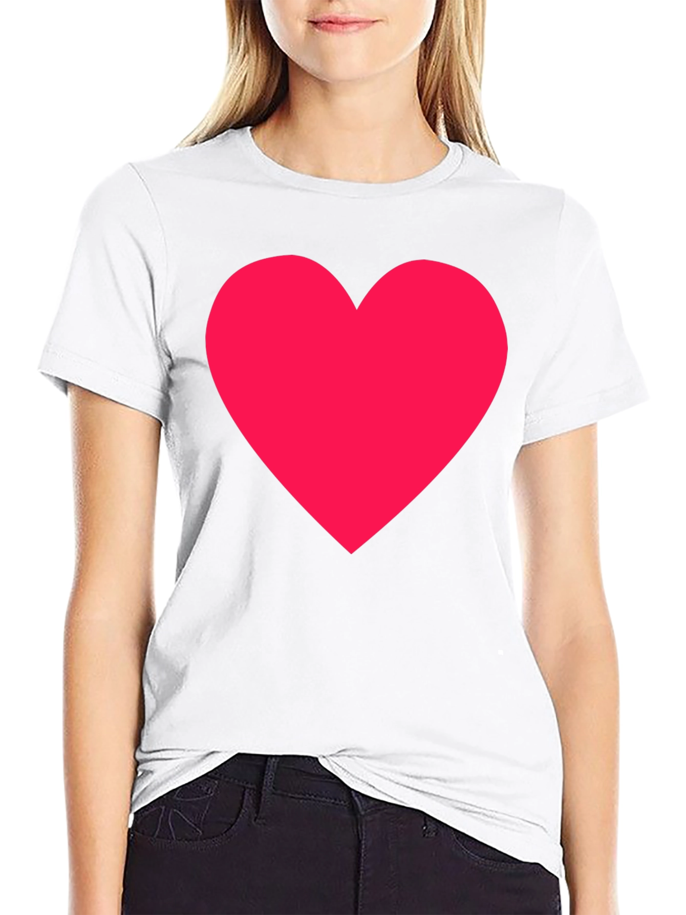 Black T-Shirt with Red Heart