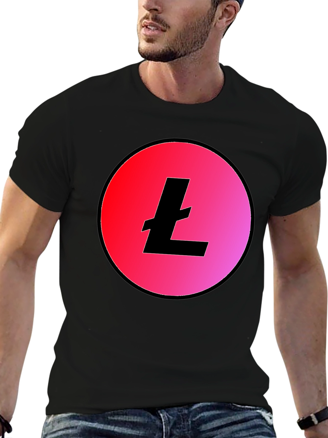 Litecoin Crypto T-Shirt - Trendy Black Tee