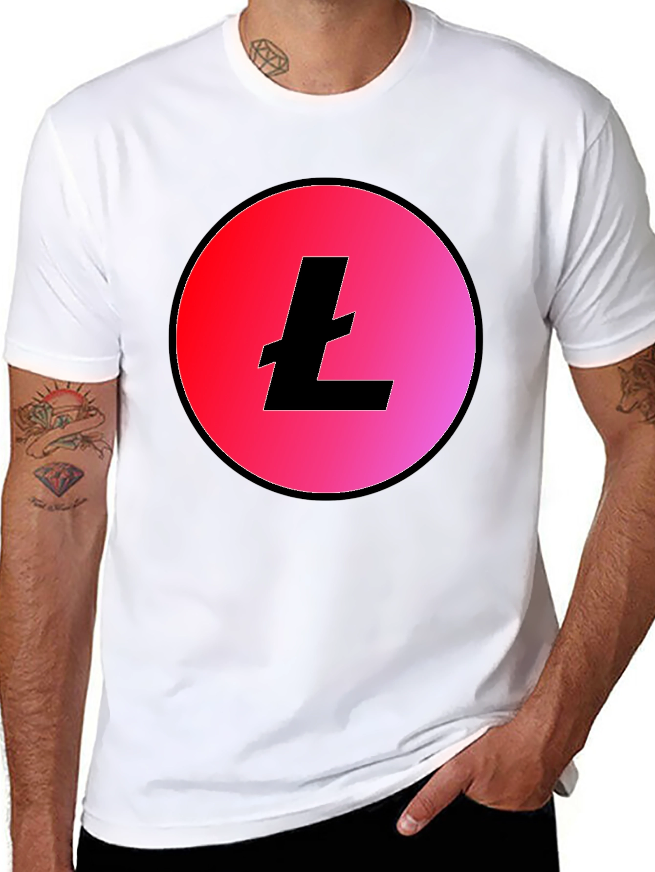 Litecoin Crypto T-Shirt - Trendy Black Tee