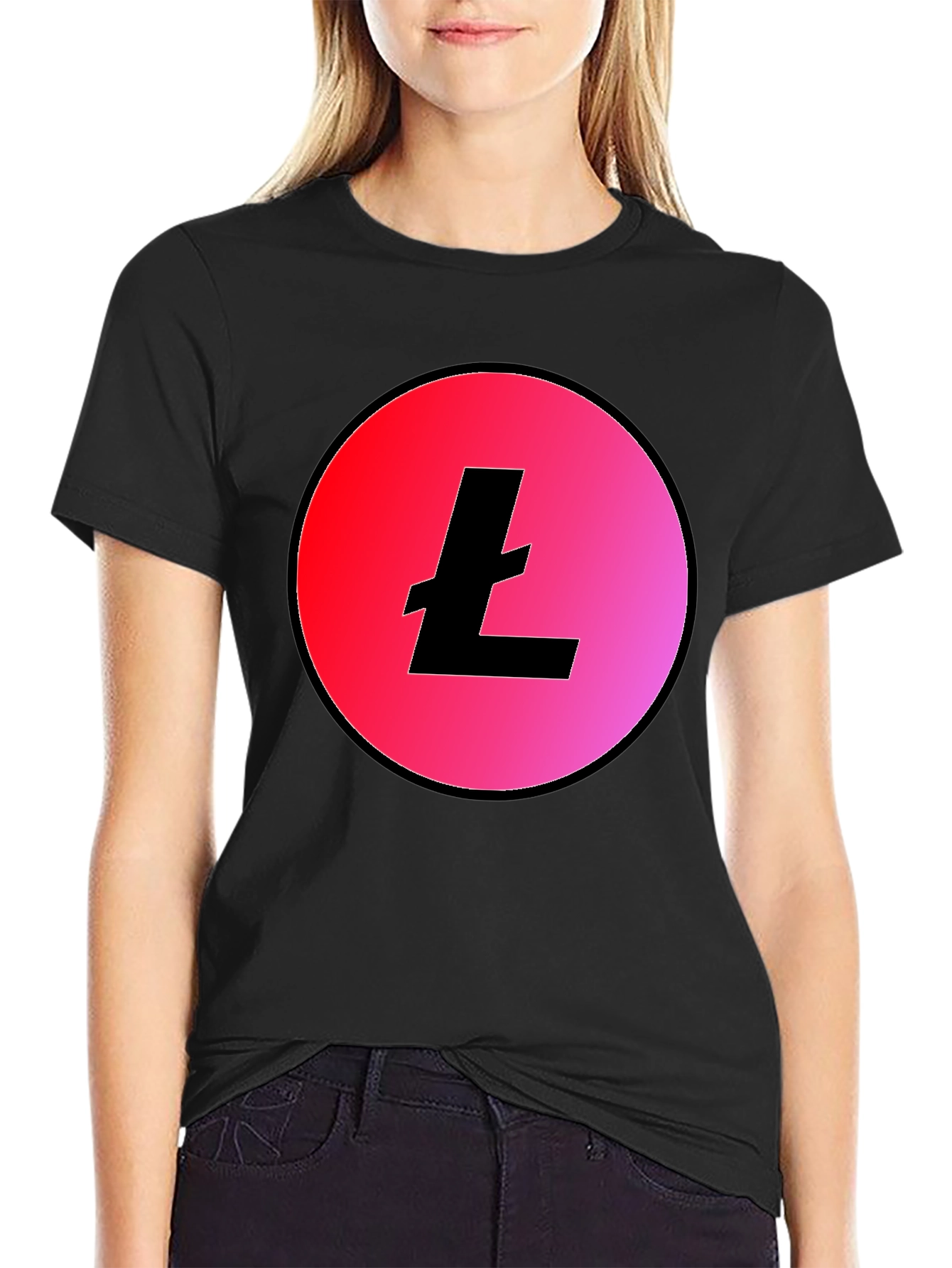 Litecoin Crypto T-Shirt - Trendy Black Tee