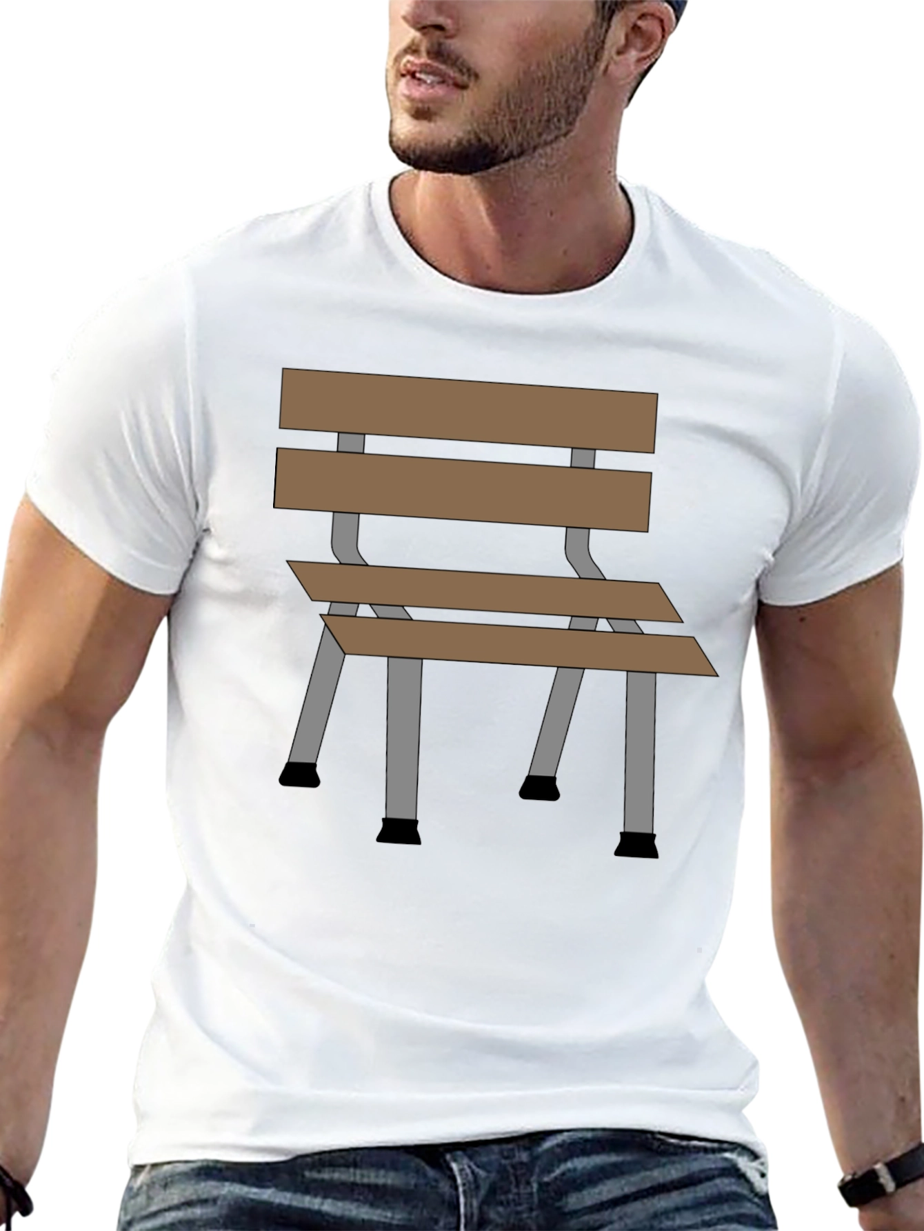 Chair Graphic Tee - Stylish Cotton Blend T-Shirt