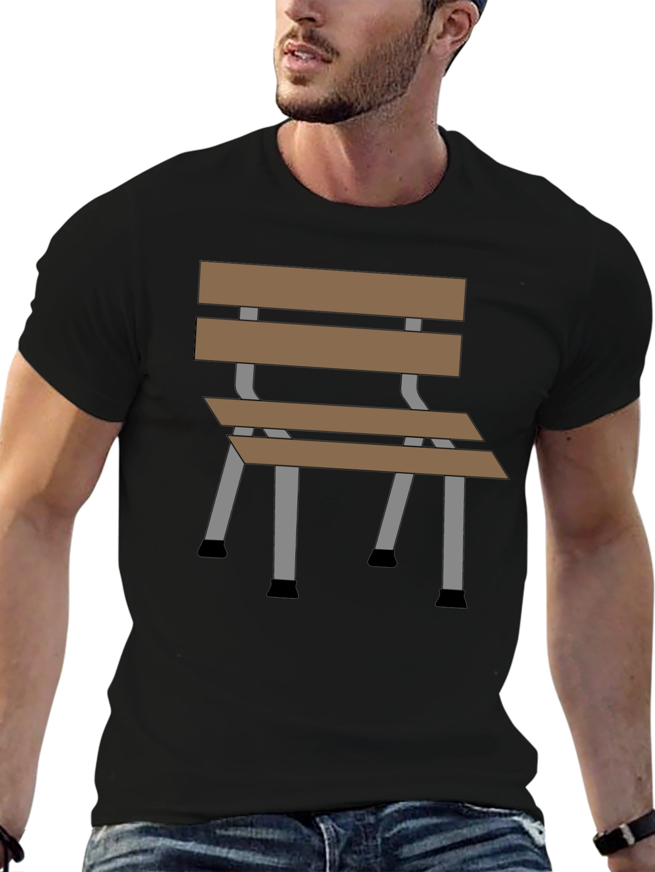 Chair Graphic Tee - Stylish Cotton Blend T-Shirt