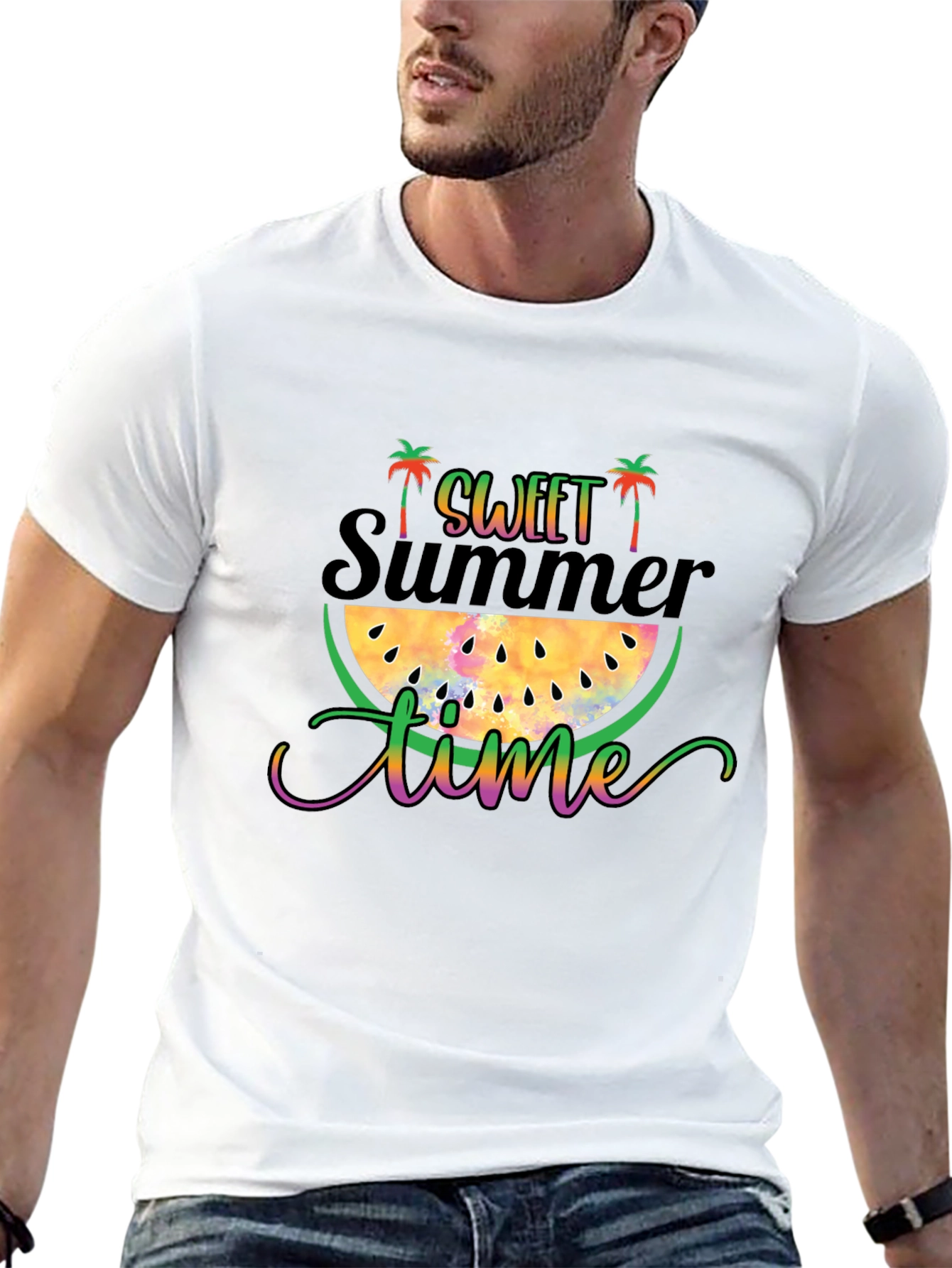 Sweet Summer Time Graphic T-Shirt - Black