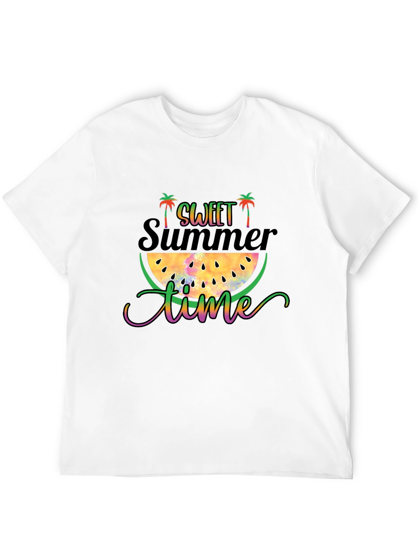 Sweet Summer Time Graphic T-Shirt - Black