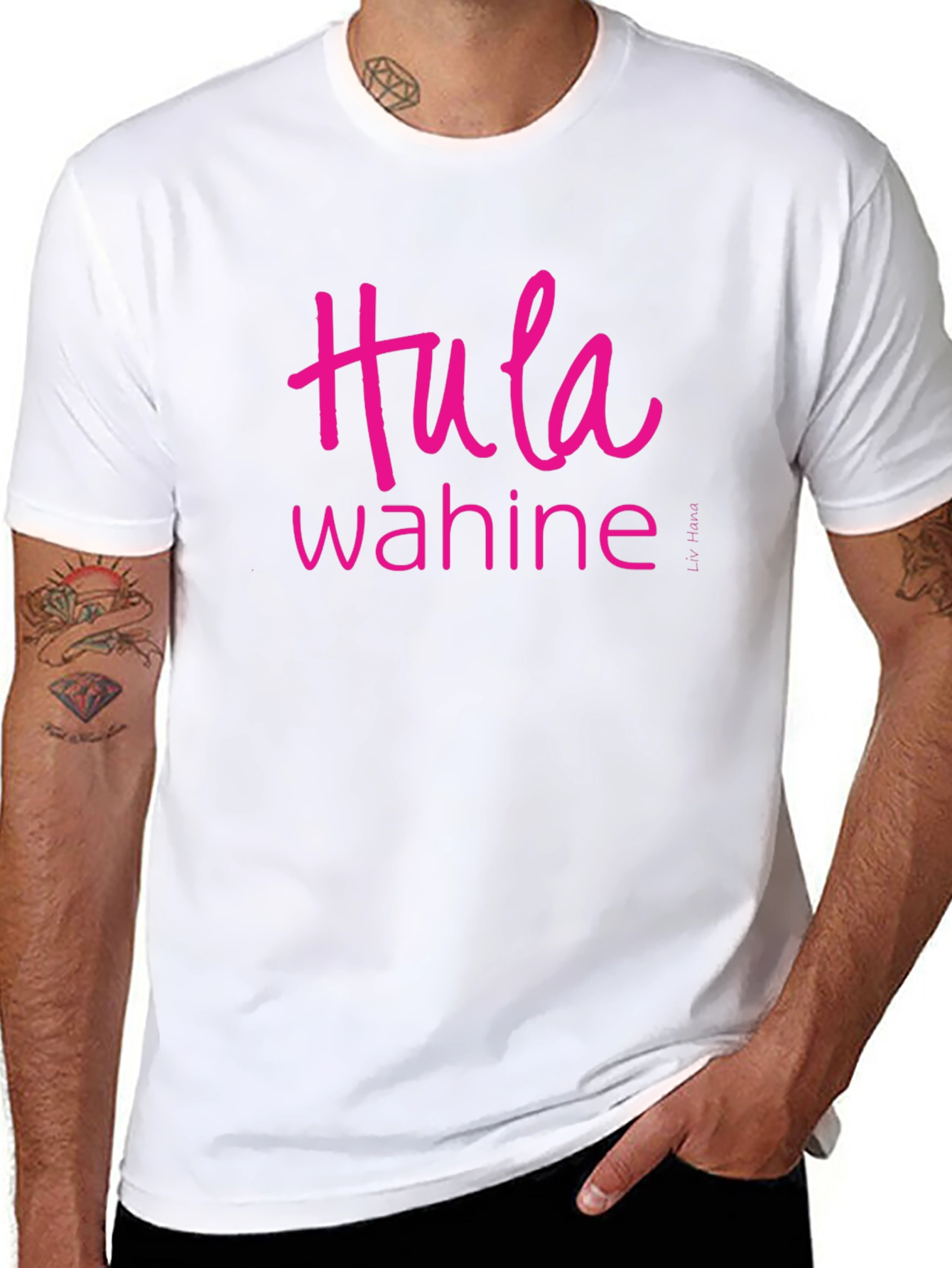 Hula Wahine Graphic Tee - Casual Black T-Shirt